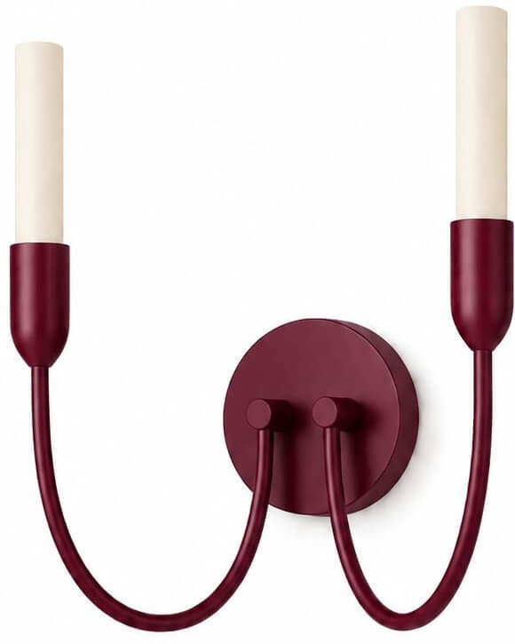 Argon Augustine applique murale 2x6 W blanc-bordeaux 7304