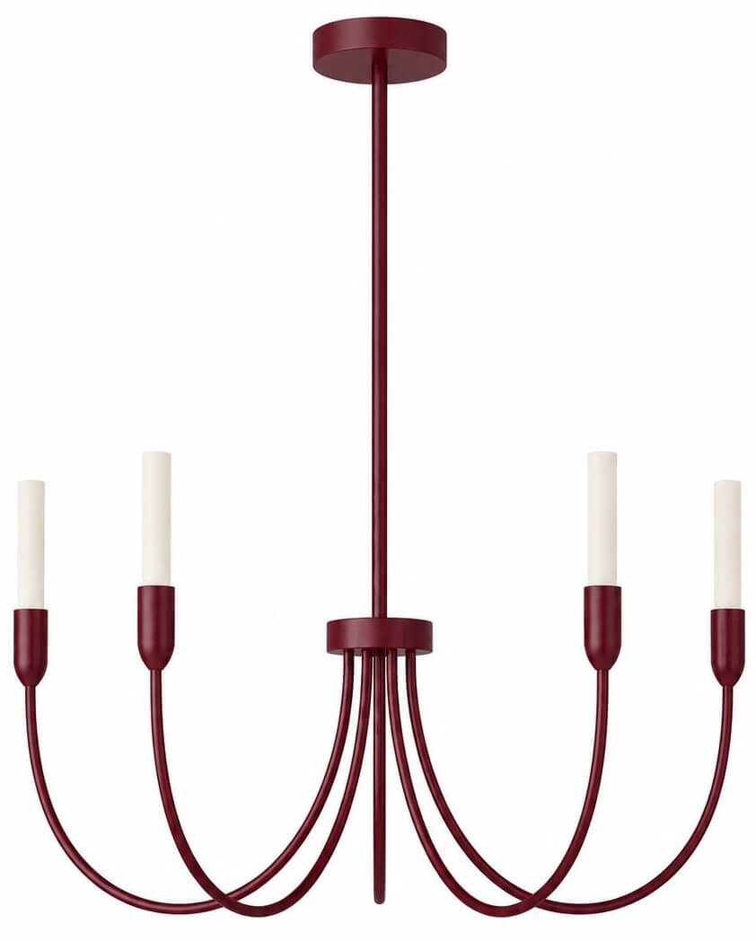 Argon Augustine lampe suspendue 5x6 W blanc-bordeaux 2203