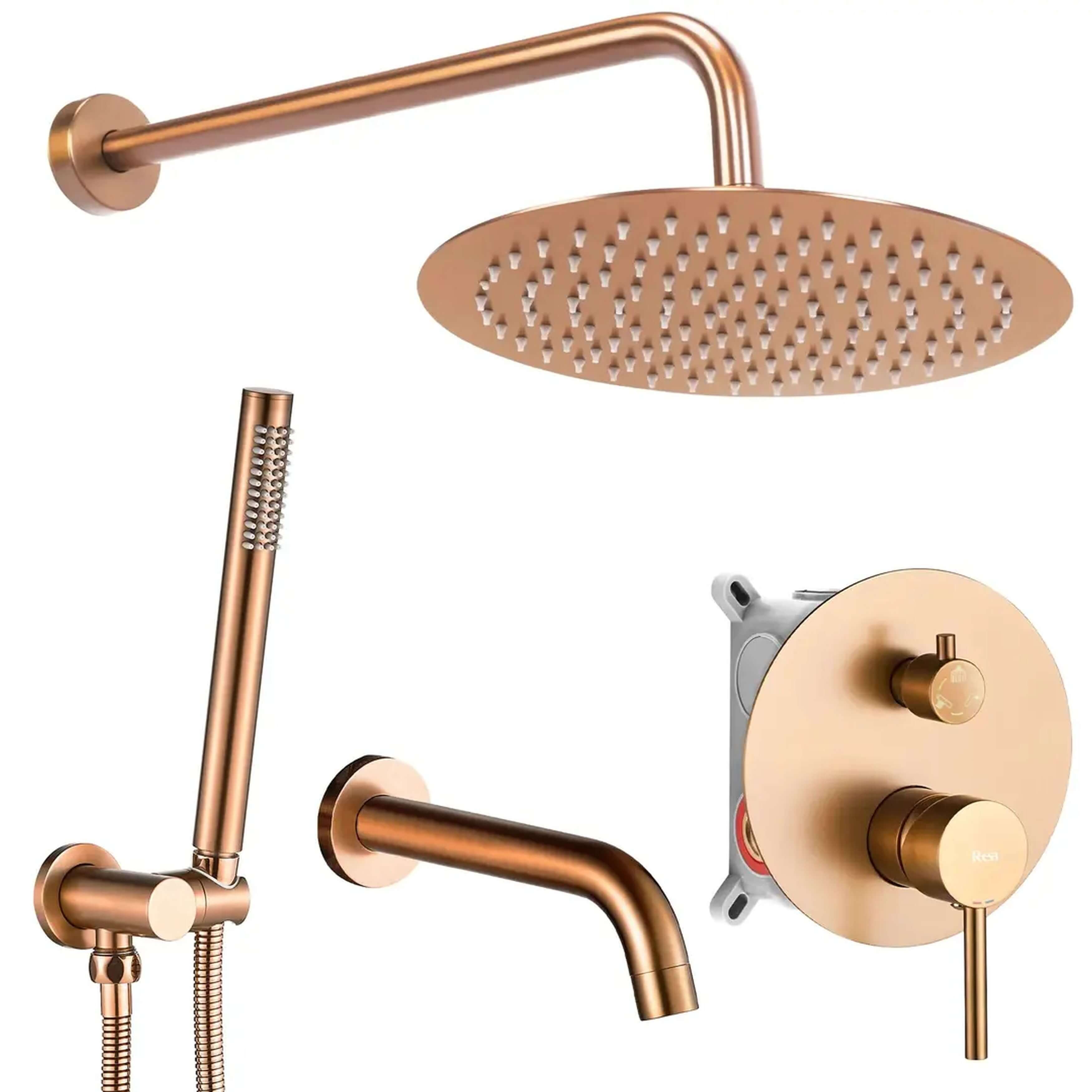 Rea Lungo kit baignoire-douche encastré cuivre REA-P8810