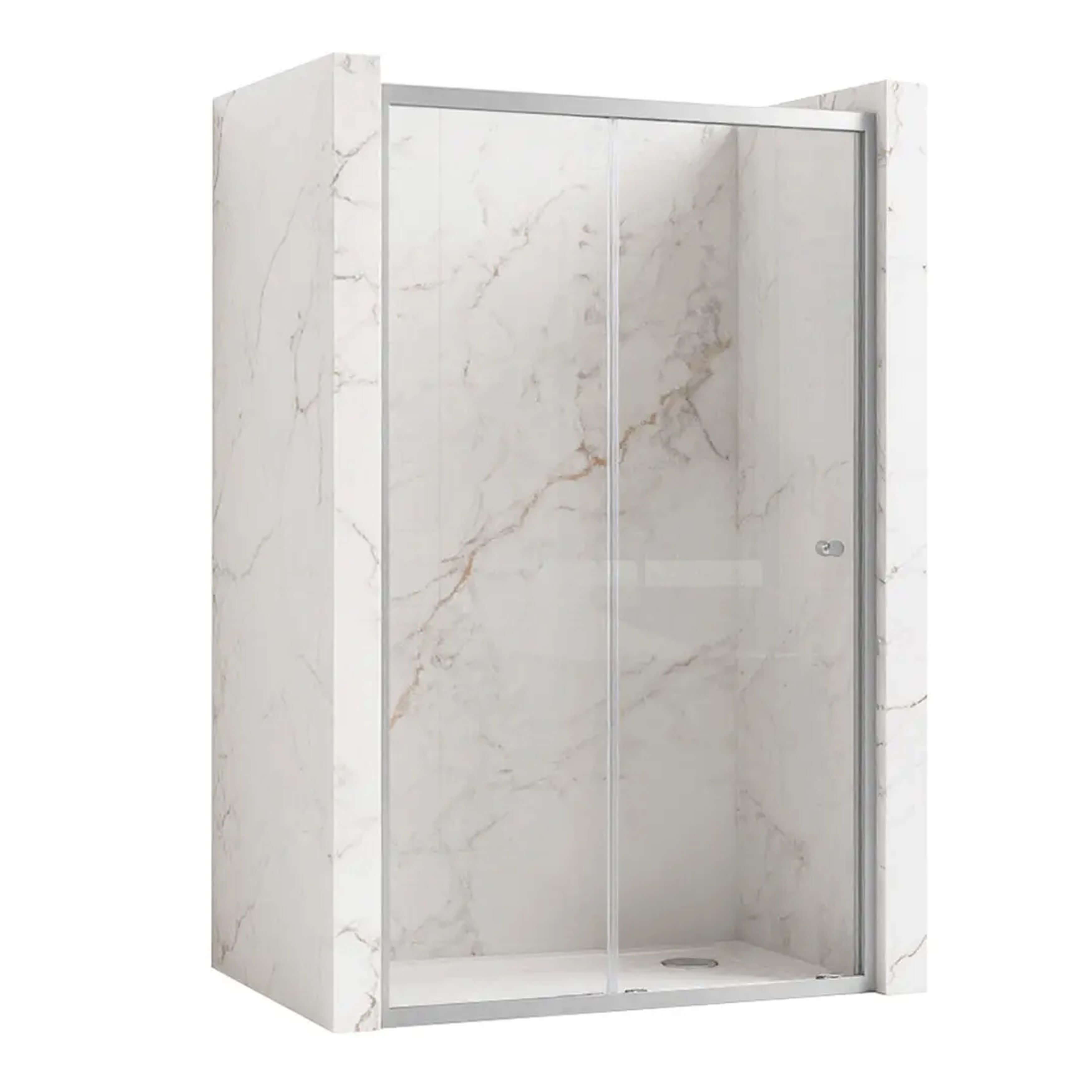Rea Slide porte de douche 120 cm coulissant chrome brillant/verre transparent REA-K0566