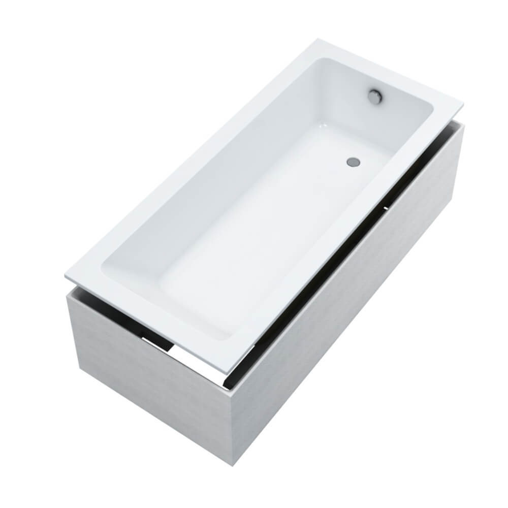 Schedline Fair Set baignoire rectangulaire 150x75 cm blanc 3WSP.FS1P-15075