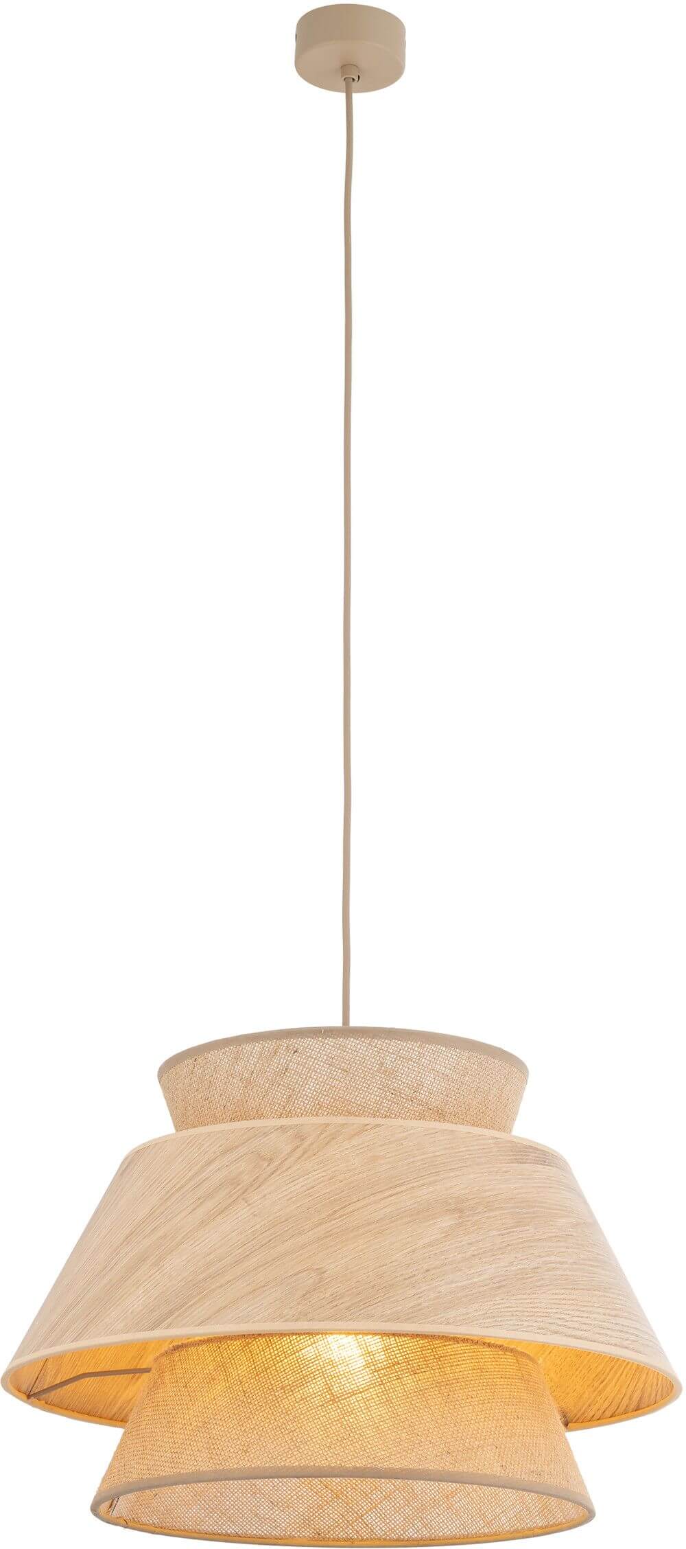 TK Lighting Kalum lampe suspendue 1x15 W beige 11784