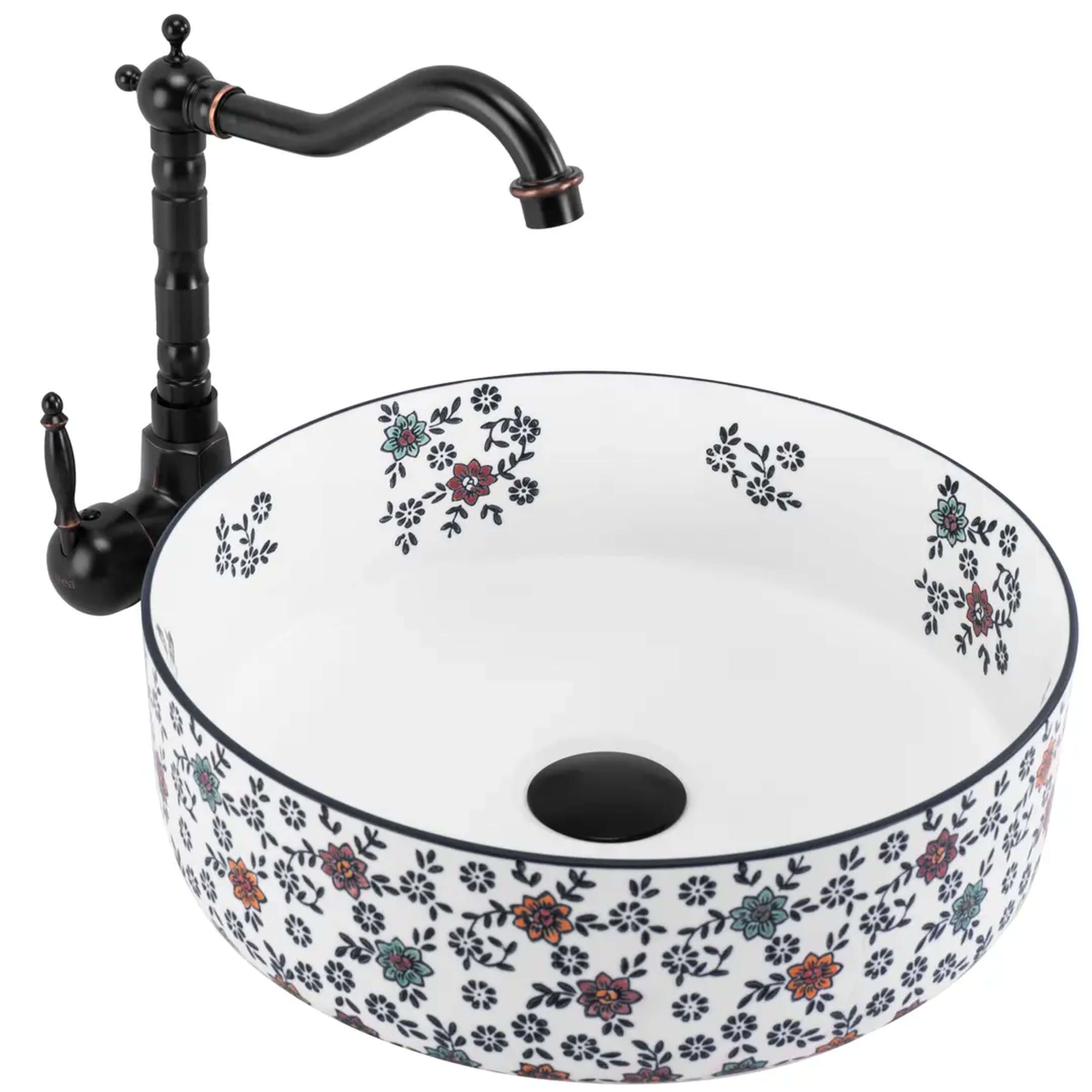 Rea Stefania lavabo 36x36 cm ronde à poser blanc mat REA-U9853