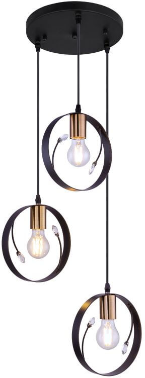 Globo Lighting Vigo lampe suspendue 3x60 W noir 15346-3
