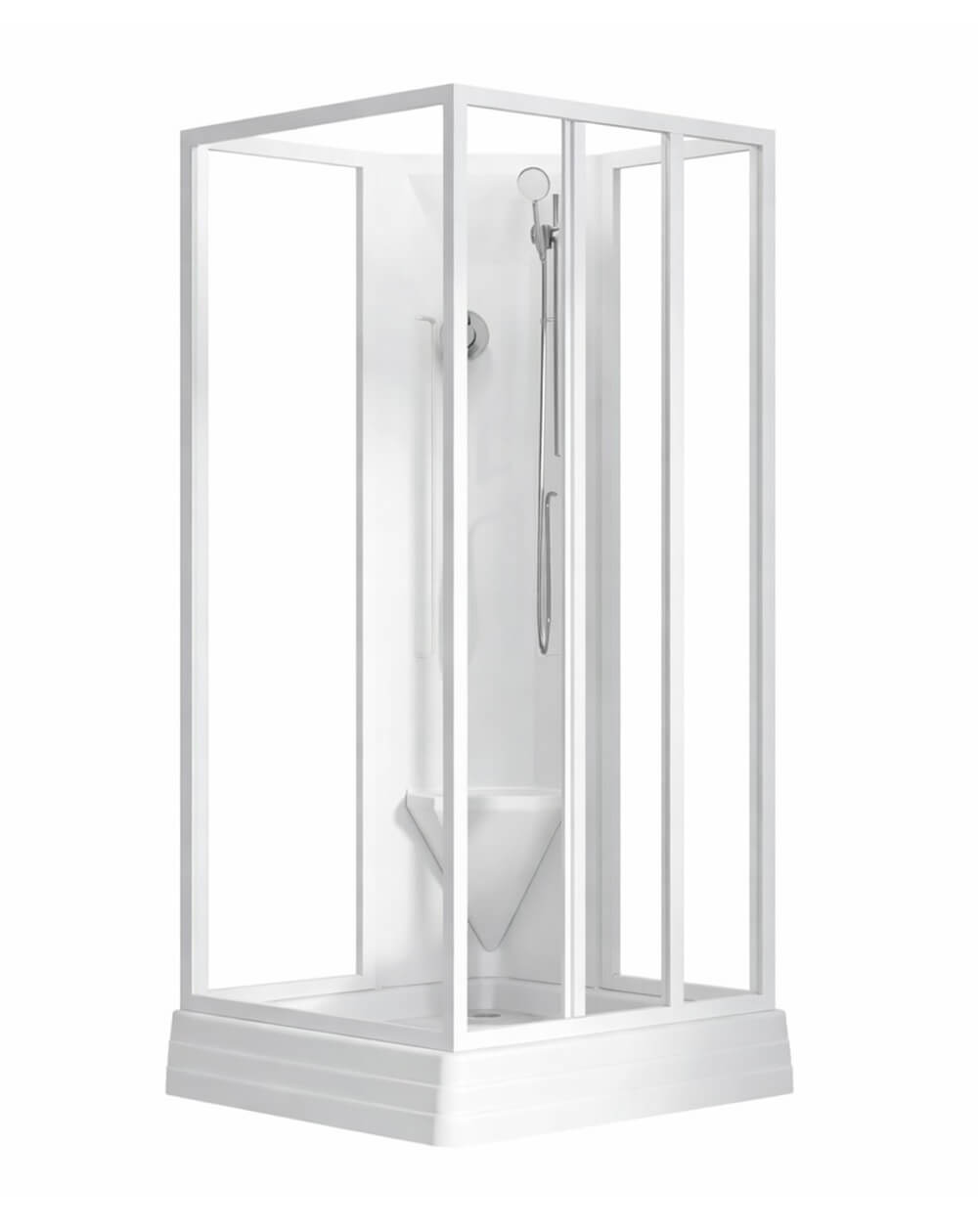 Ravak Supernova cabine avec receveur 90x90 cm carrée blanc brillant/verre transparent 83677112Z1