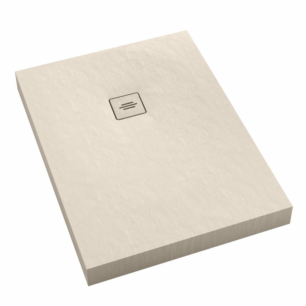 Schedline NonLimits Cashmere Stone receveur de douche rectangulaire 100x80 cm beige 3ST.N1P-80100/PK/ST-M1/PK/ST