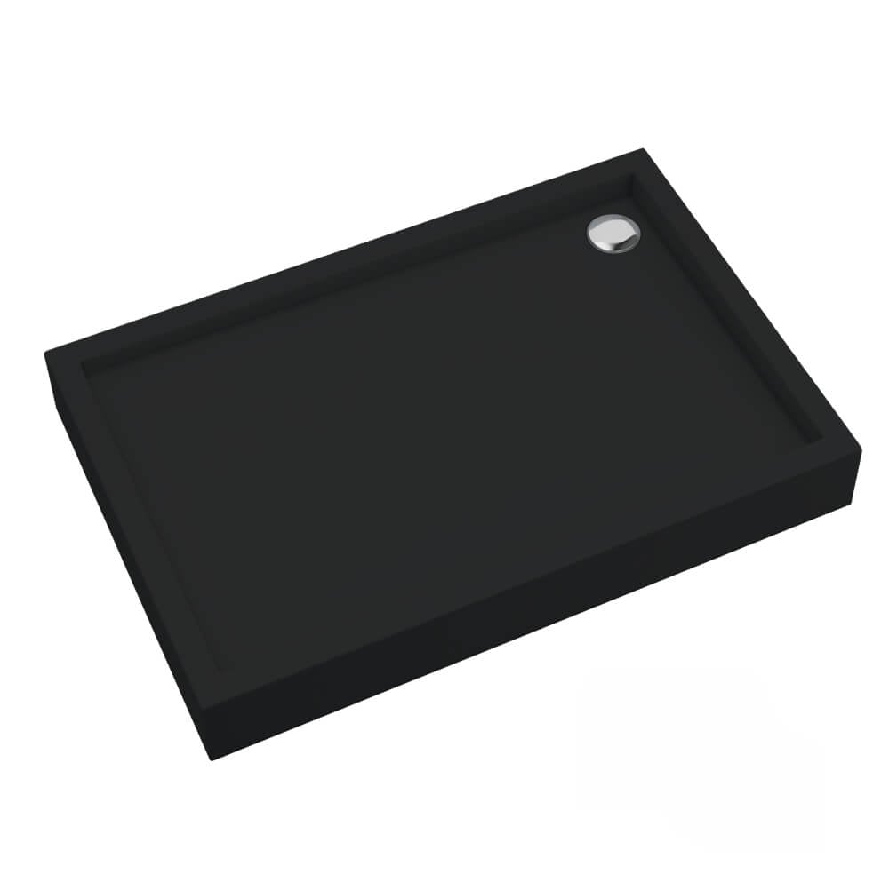 Schedline Cameron Black Mat receveur de douche rectangulaire 100x90 cm noir 3ST.C1P-90100/C/MG