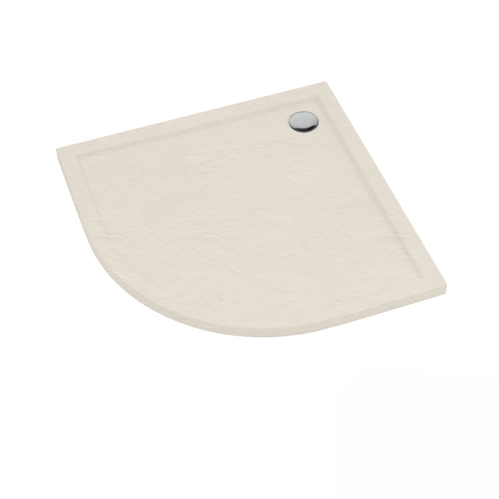 Schedline Sharper Cashmere Stone receveur de douche semi-circulaire 90x90 cm beige 3S.S1O-9090/PK/ST