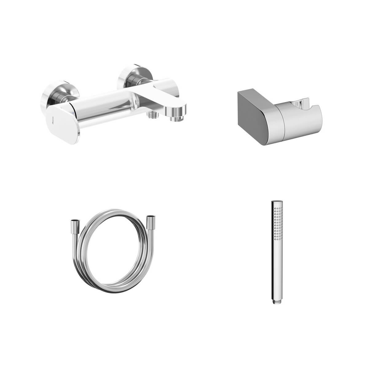Ravak Eleganta mitigeur bain-douche murale chrome X07S133