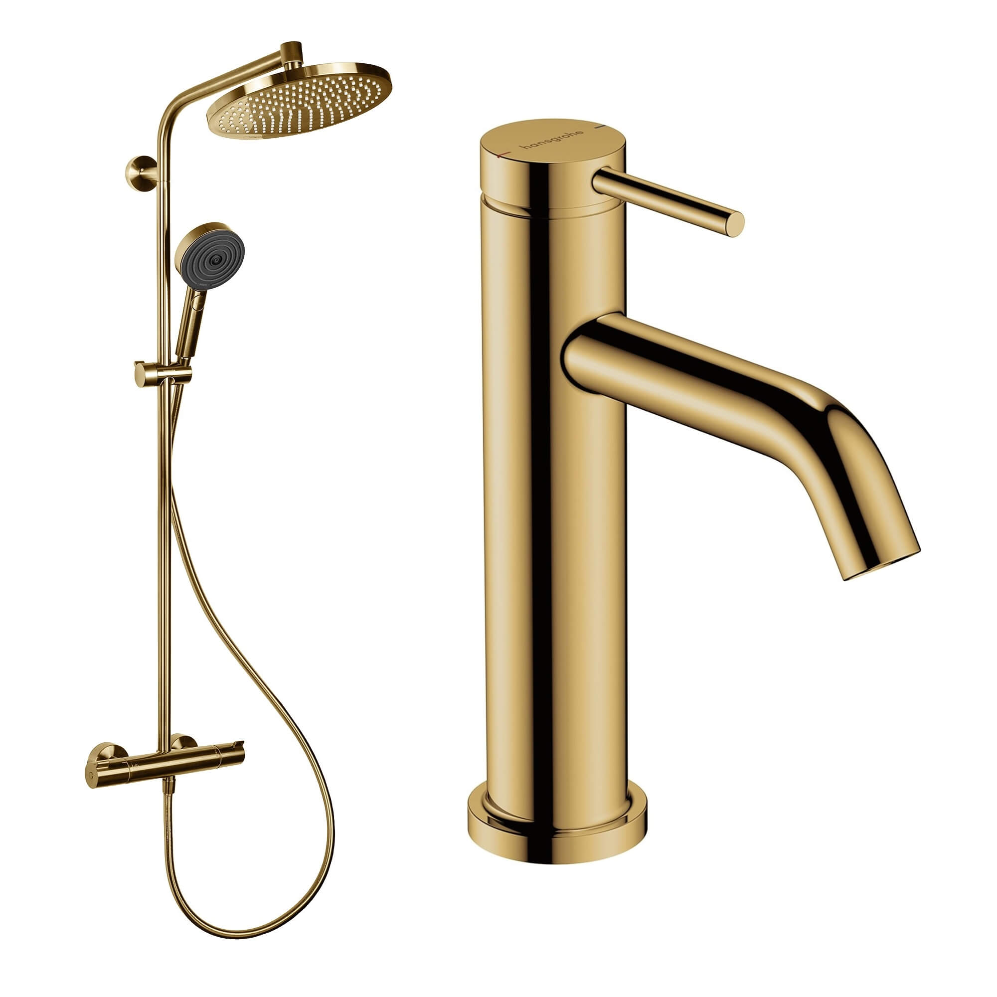 Hansgrohe Crometta kit de salle de bain mural avec thermostat oui doré 88002388