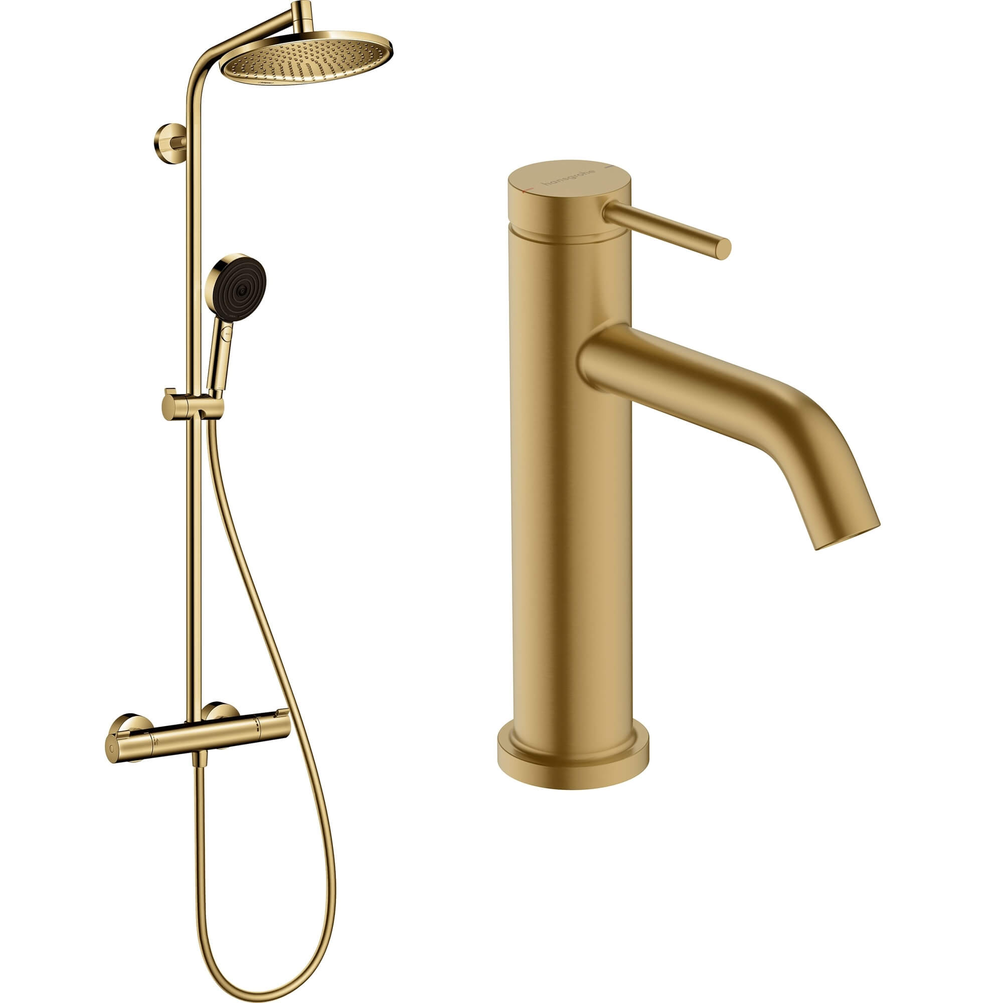 Hansgrohe Crometta kit de salle de bain mural avec thermostat oui doré 88002389
