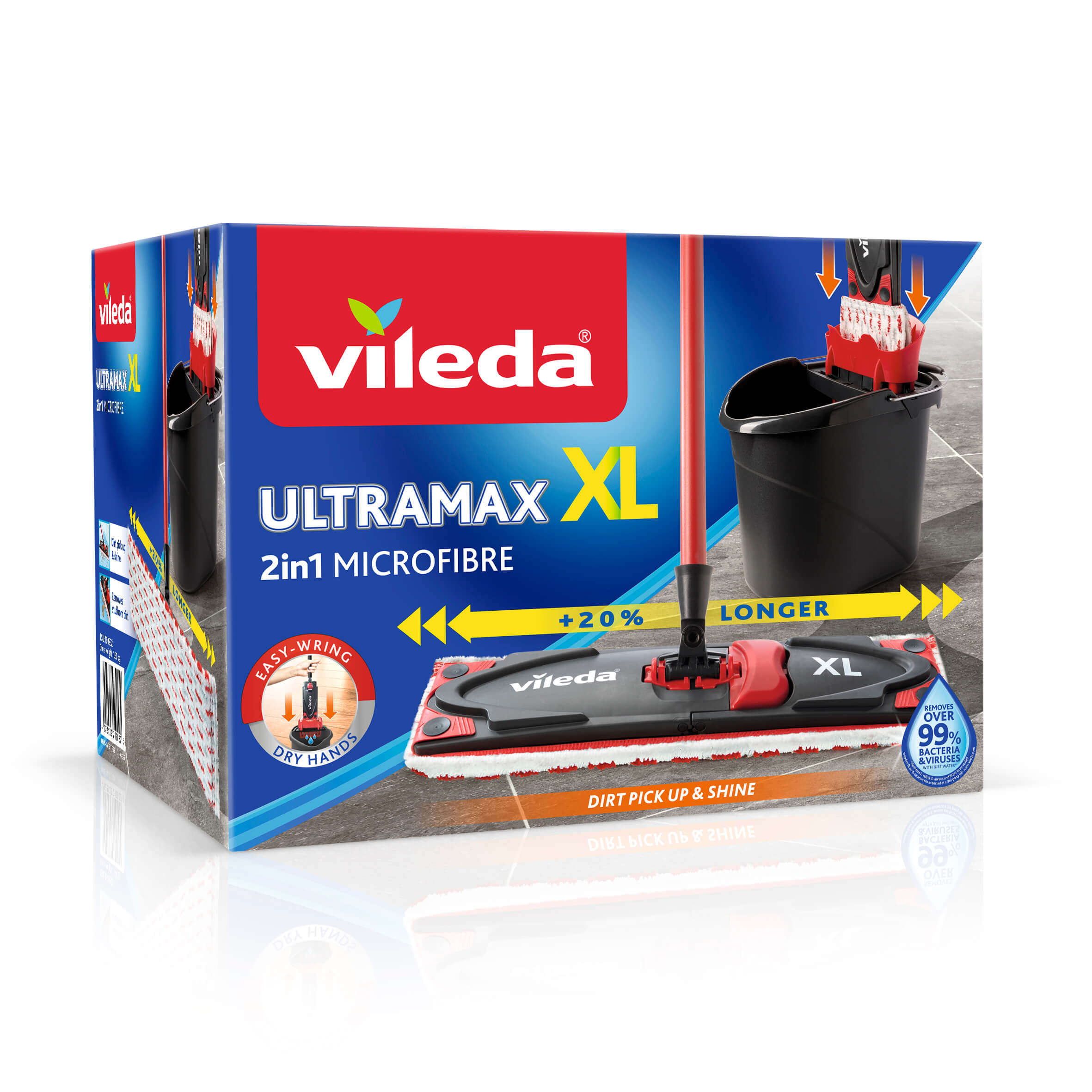Vileda Ultramax Box serpillière avec seau et manche 179618