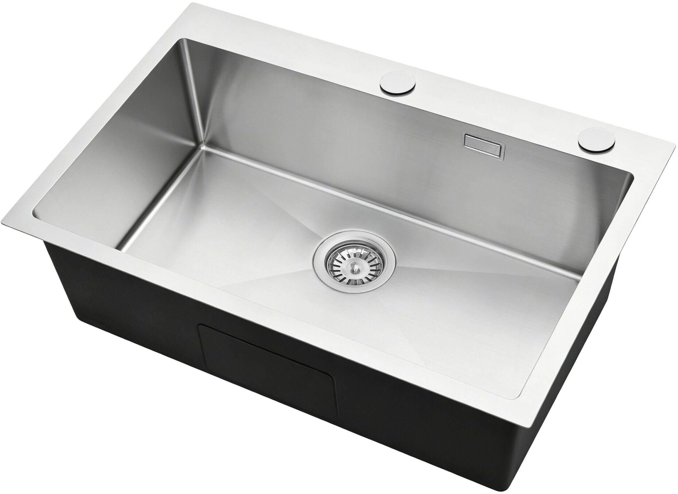 Ruvetti Masivo évier avec distributeur 76x50 cm acier 5002M_BS80_W