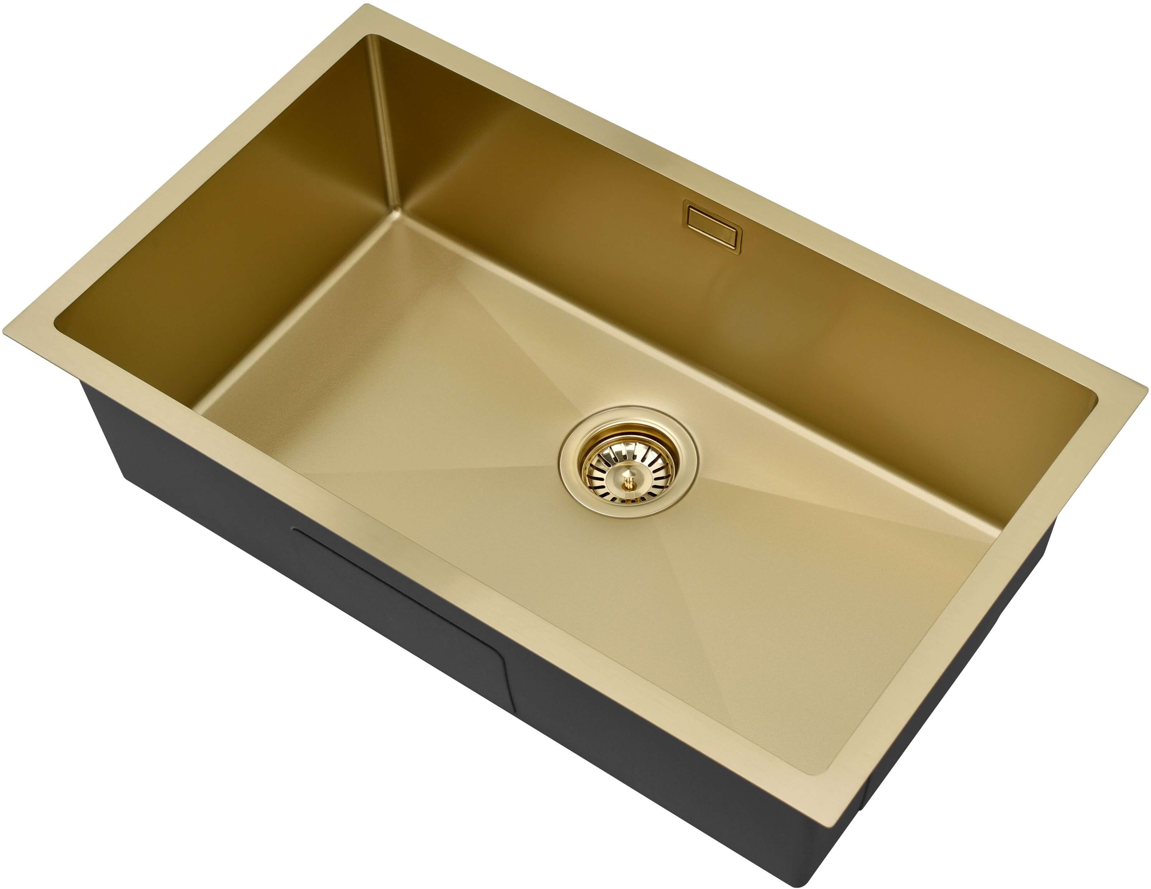 Ruvetti Stelio évier en acier inoxydable 74x44 cm doré 5001S_PVD_CH80_P