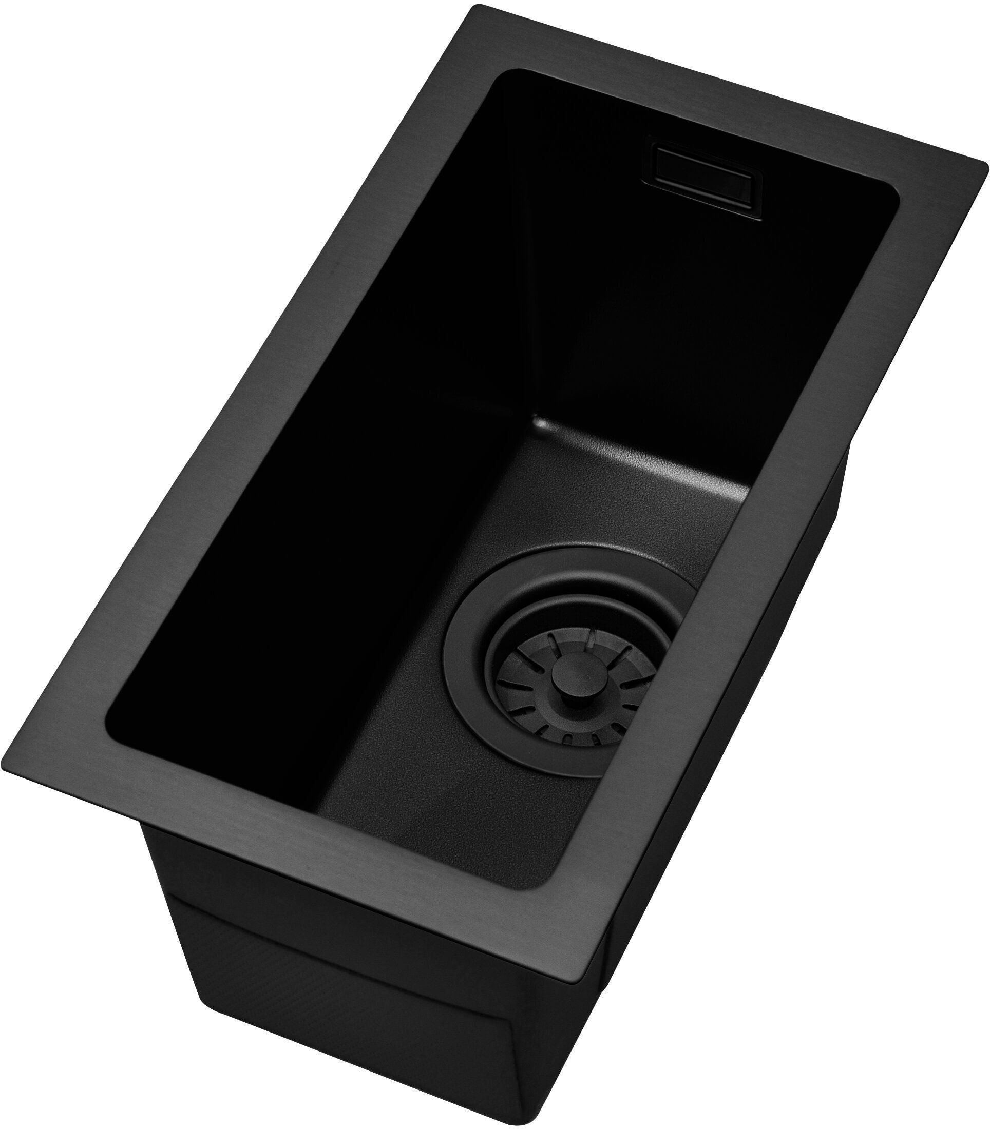 Ruvetti Stelio évier en acier inoxydable 40x22 cm noir 5001S_MINI_PVD_BL_P