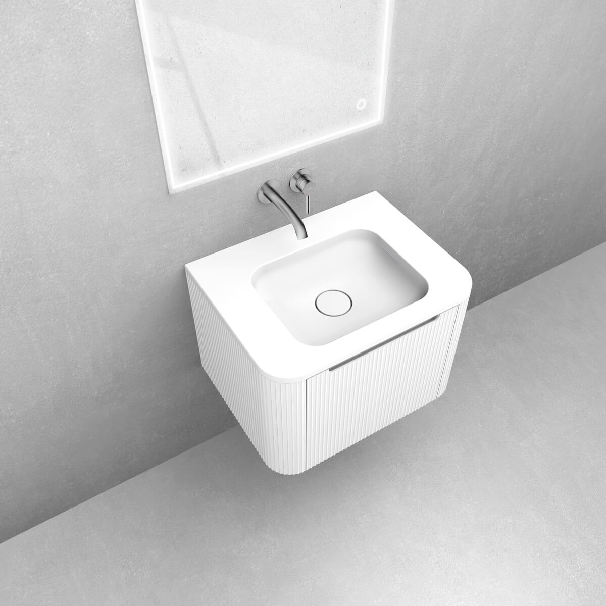 Set armoire Oltens Hamnes 60022000, lavabo Oltens Hamnes 40212900