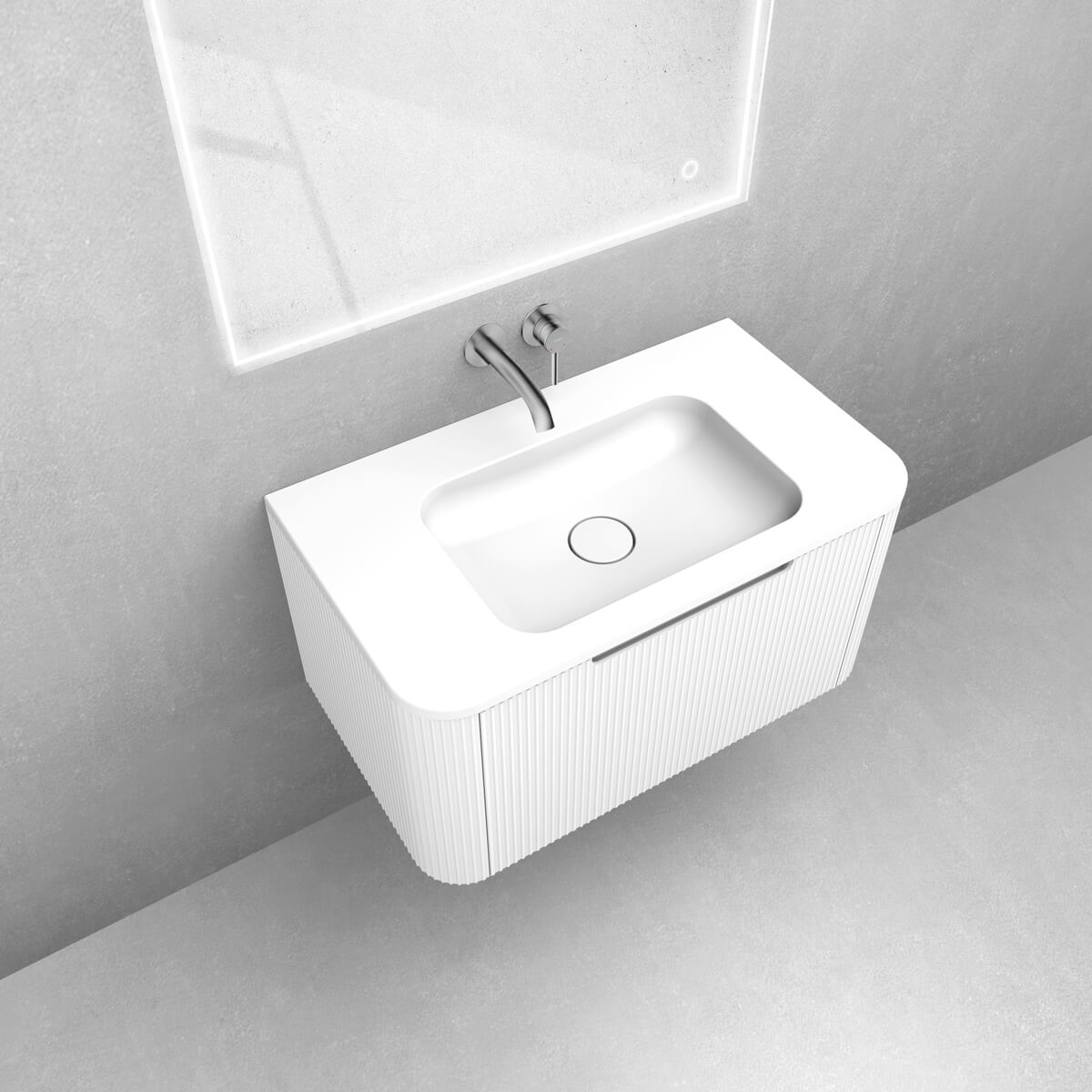 Set armoire Oltens Hamnes 60023000, lavabo Oltens Hamnes 40213000