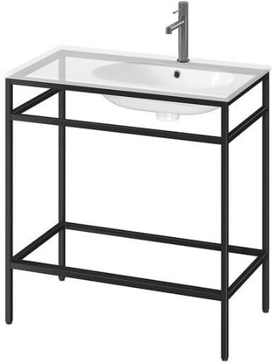 Cersanit Zen console 79.5x44.7x83 cm sous-lavabo sur pied noir S1001-036
