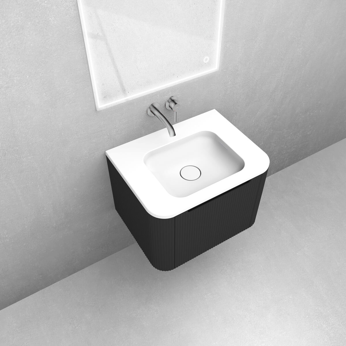 Set armoire Oltens Hamnes 60022300, lavabo Oltens Hamnes 40212900
