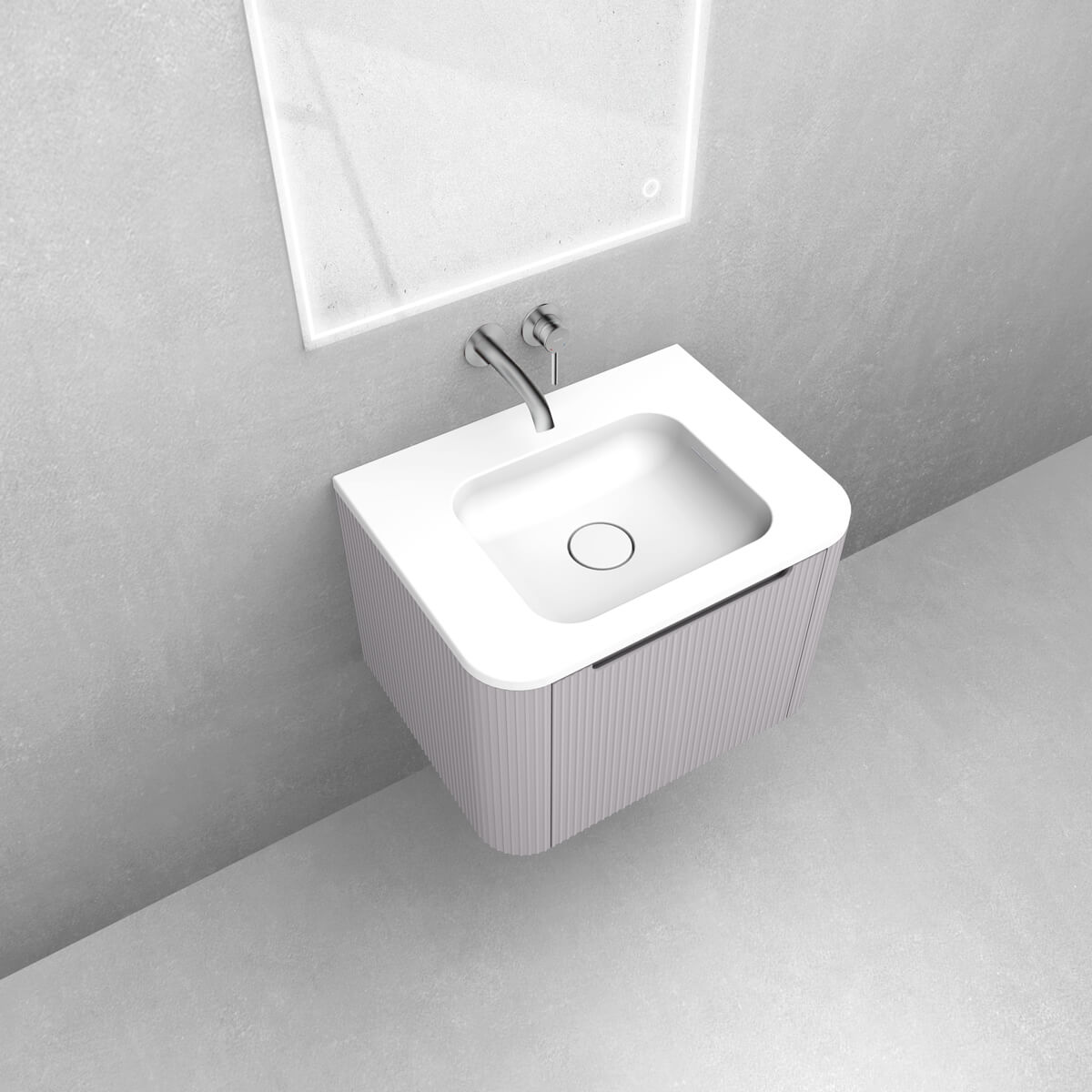 Set armoire Oltens Hamnes 60022900, lavabo Oltens Hamnes 40212000