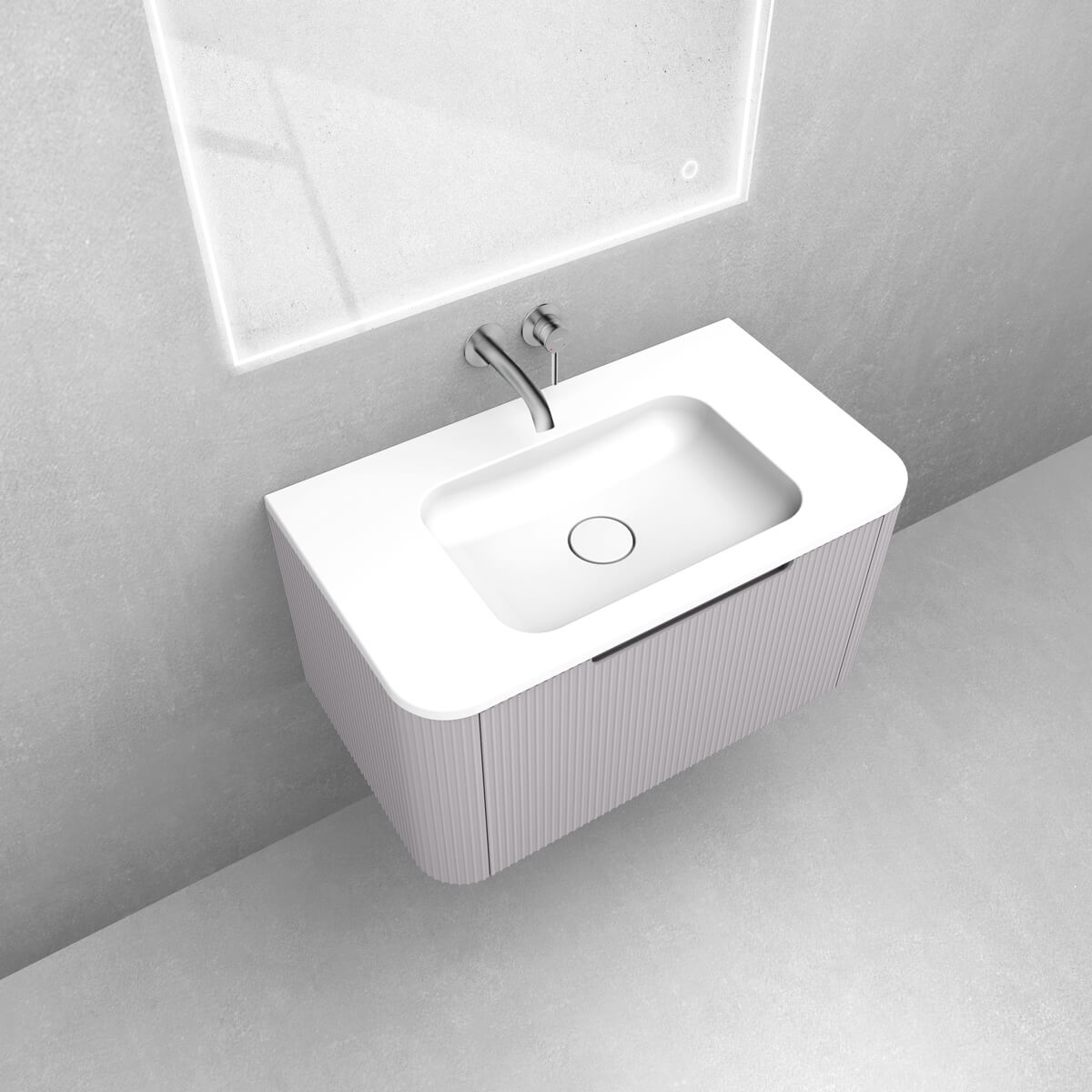 Set armoire Oltens Hamnes 60023900, lavabo Oltens Hamnes 40213000