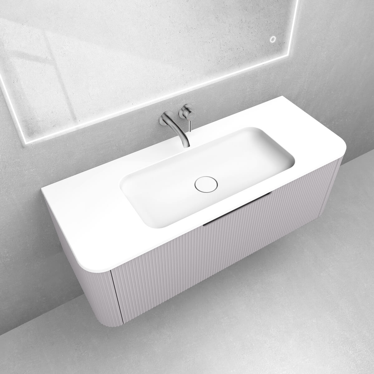 Set armoire Oltens Hamnes 60025900, lavabo Oltens Hamnes 40215900
