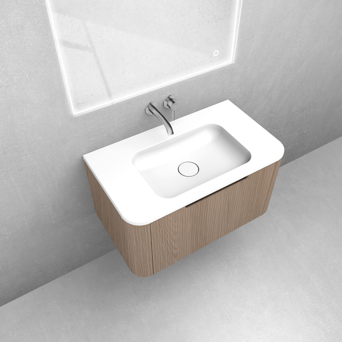 Set armoire Oltens Hamnes 60023060, lavabo Oltens Hamnes 40213000