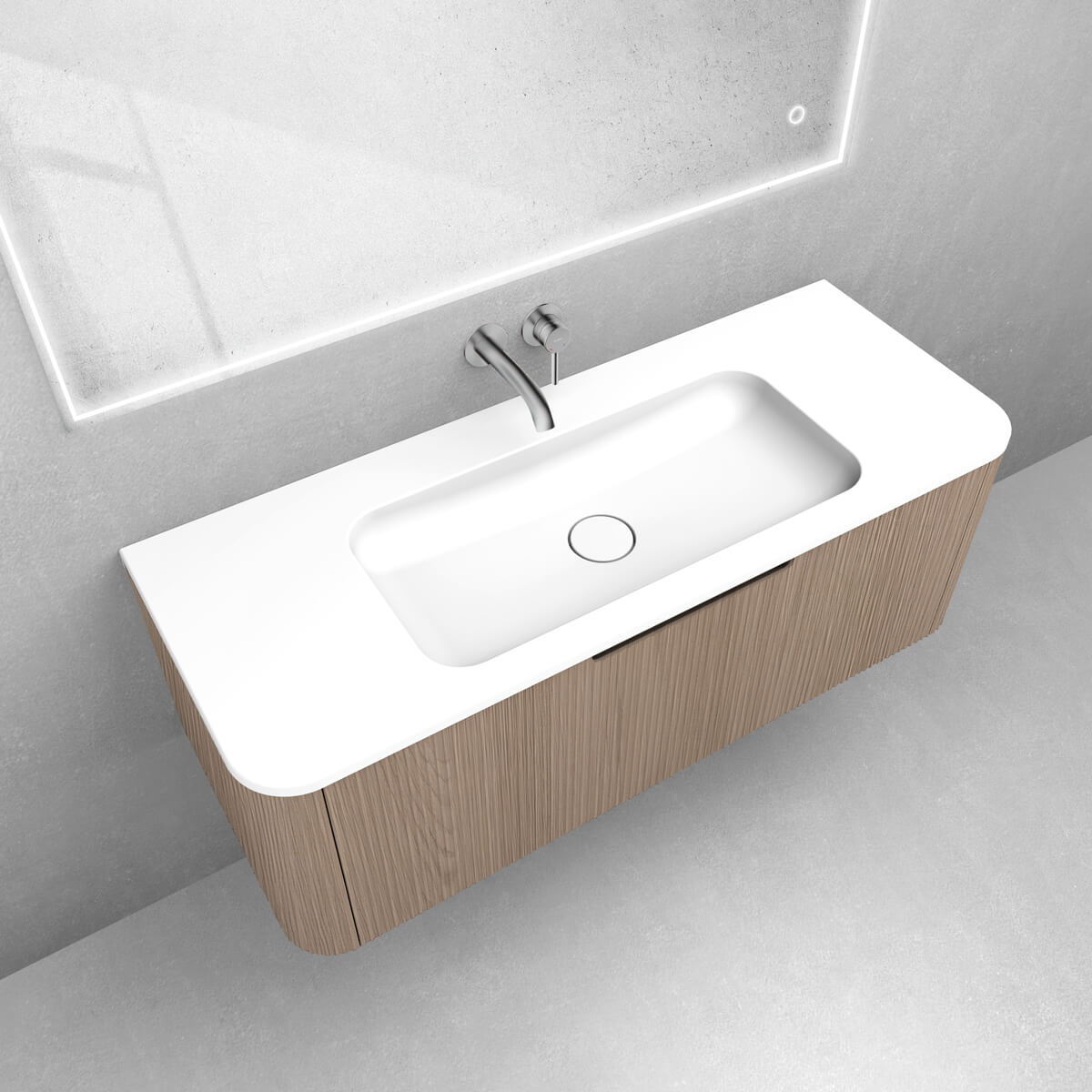 Set armoire Oltens Hamnes 60025060, lavabo Oltens Hamnes 40215000