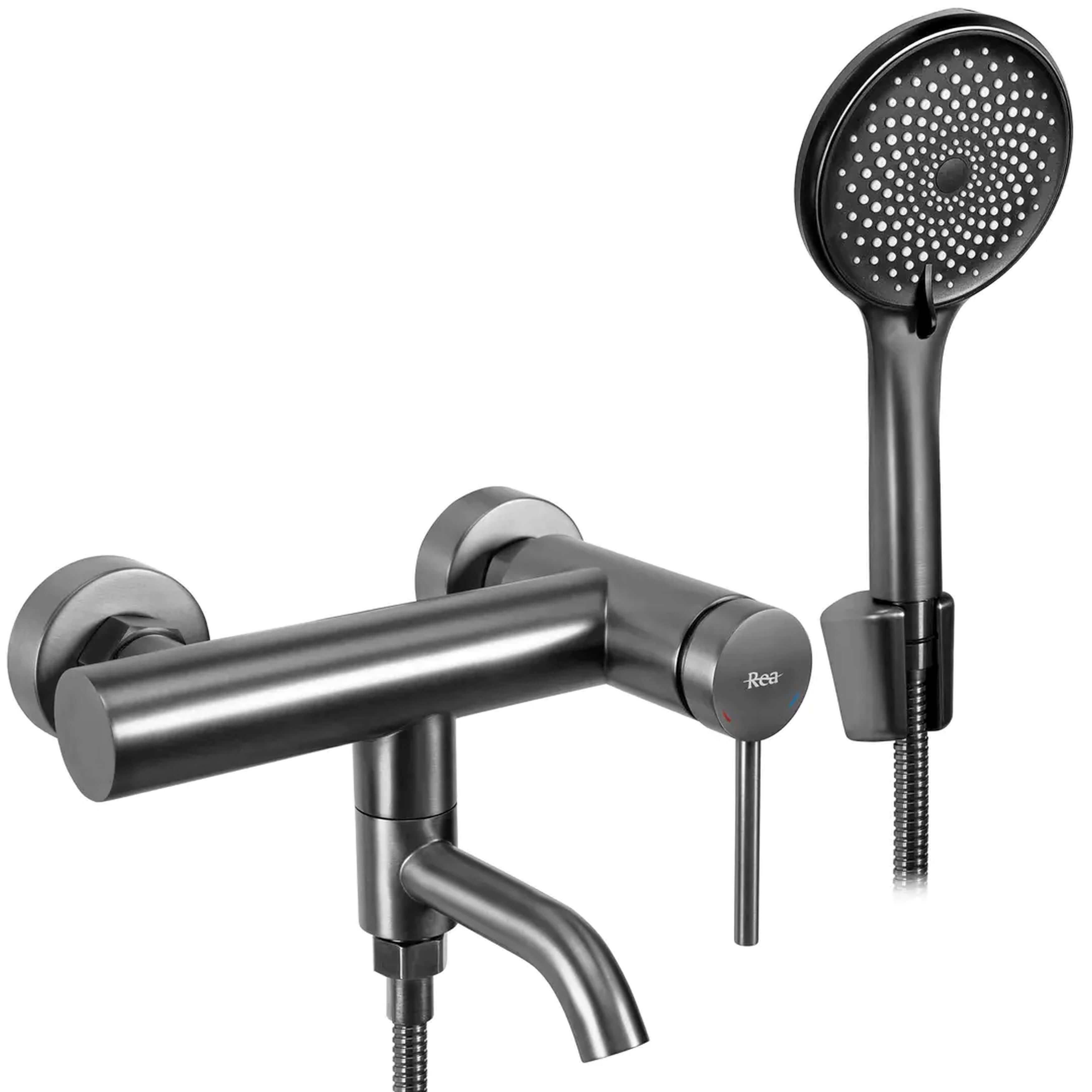 Rea Clif mitigeur bain-douche murale graphite REA-B4324