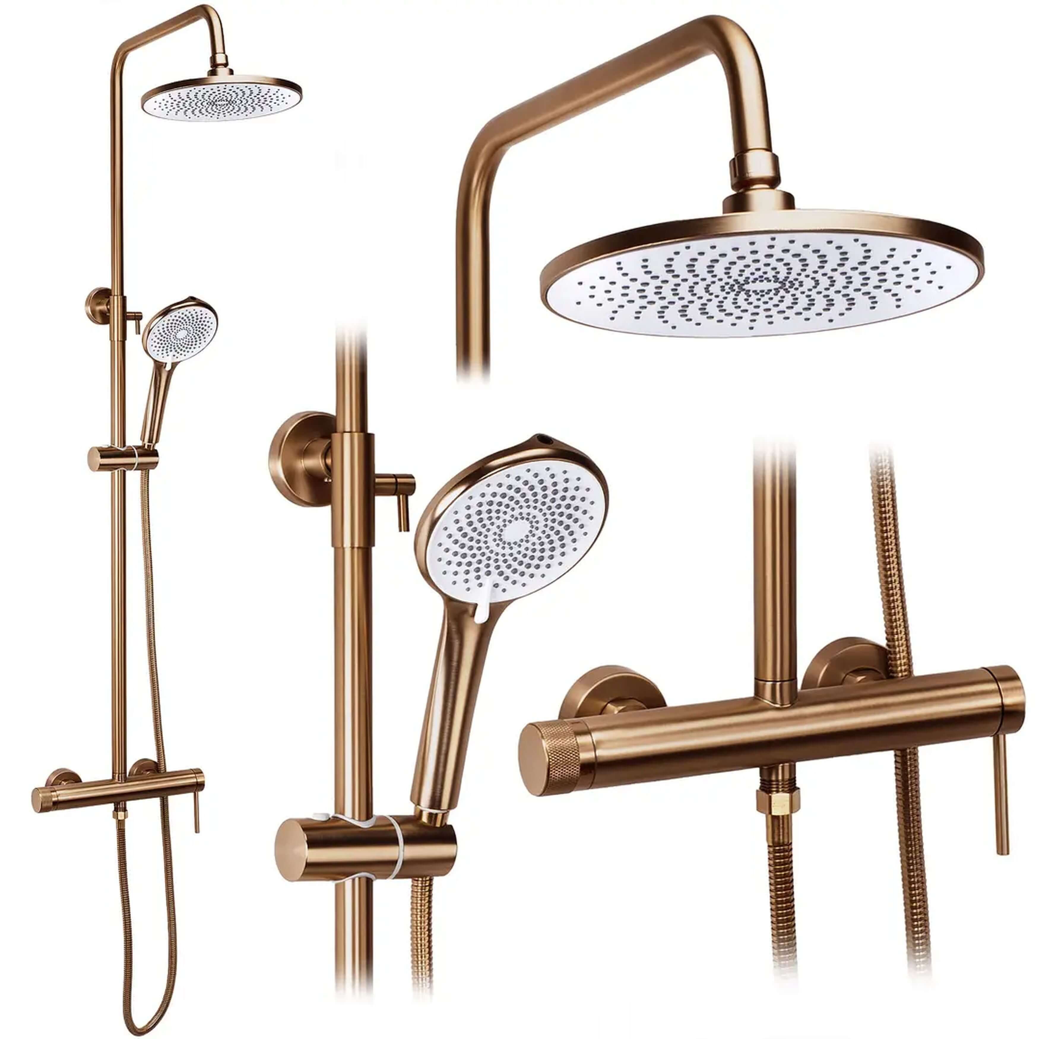 Rea Foss ensemble de douche mural oui cuivre REA-P3914