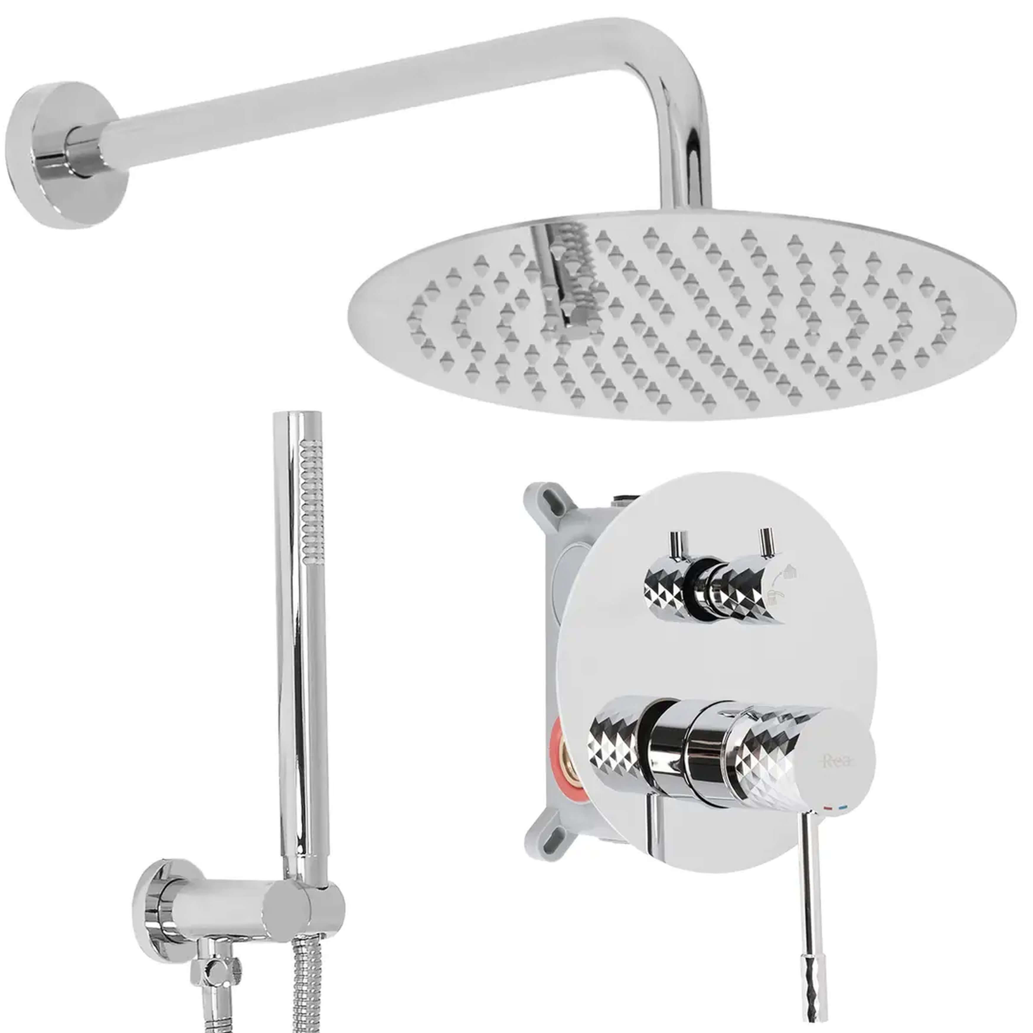 Rea Lungo ensemble de douche encastré oui chrome REA-P6963
