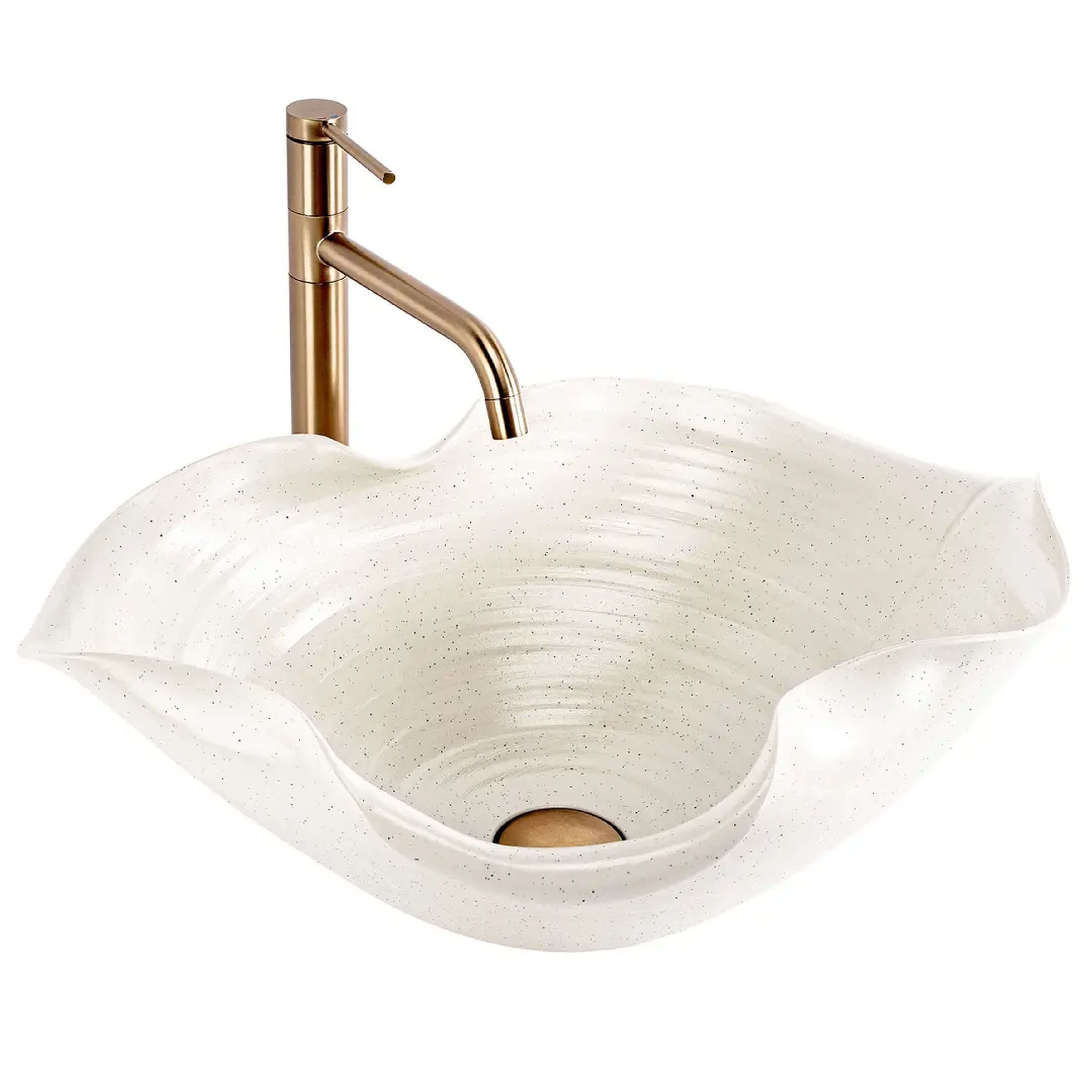 Rea HM Handmande lavabo 54x40 cm à poser marron/beige brillant REA-U6329