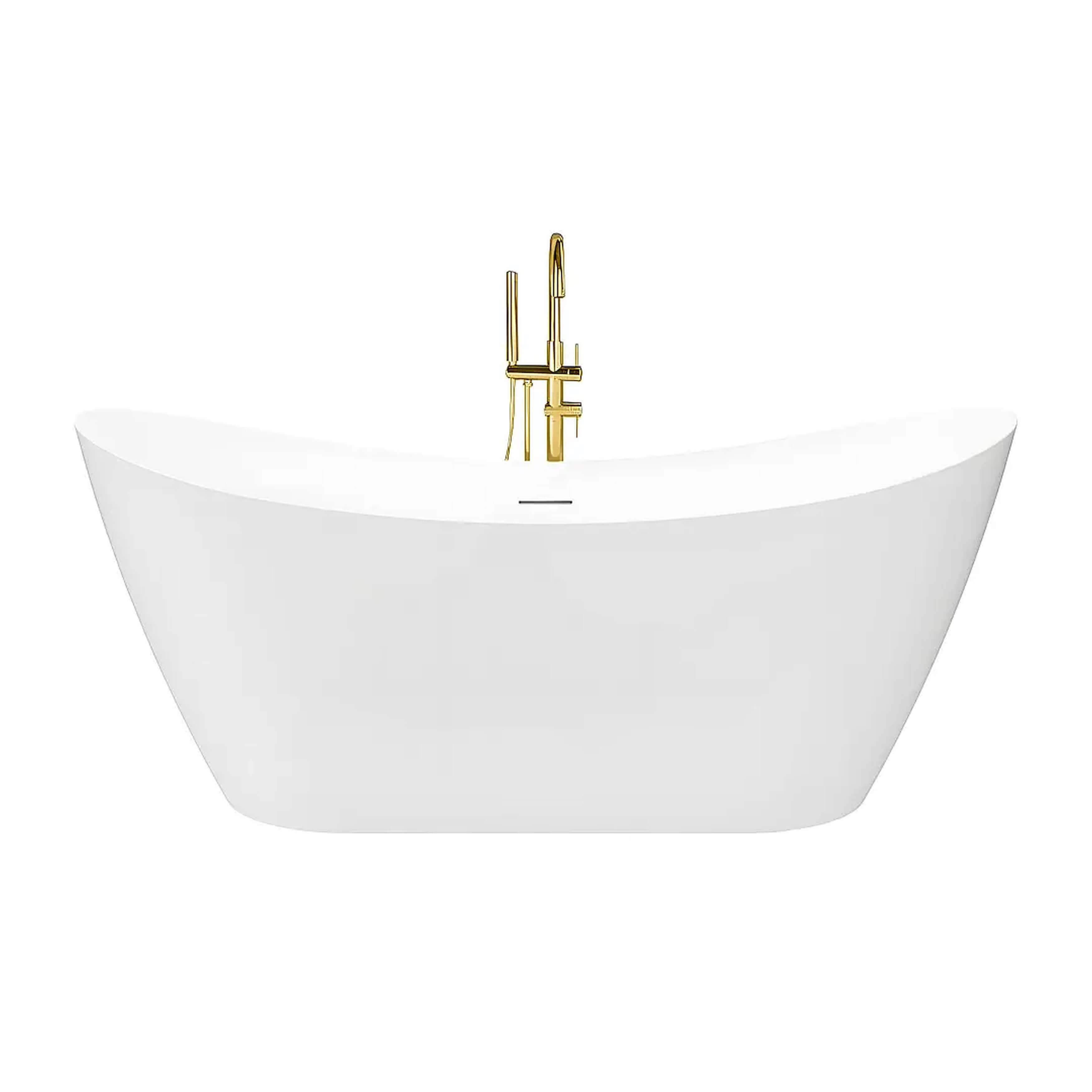 Rea Ferrano baignoire autoportante 170.5x76 cm ovale blanc REA-W4330