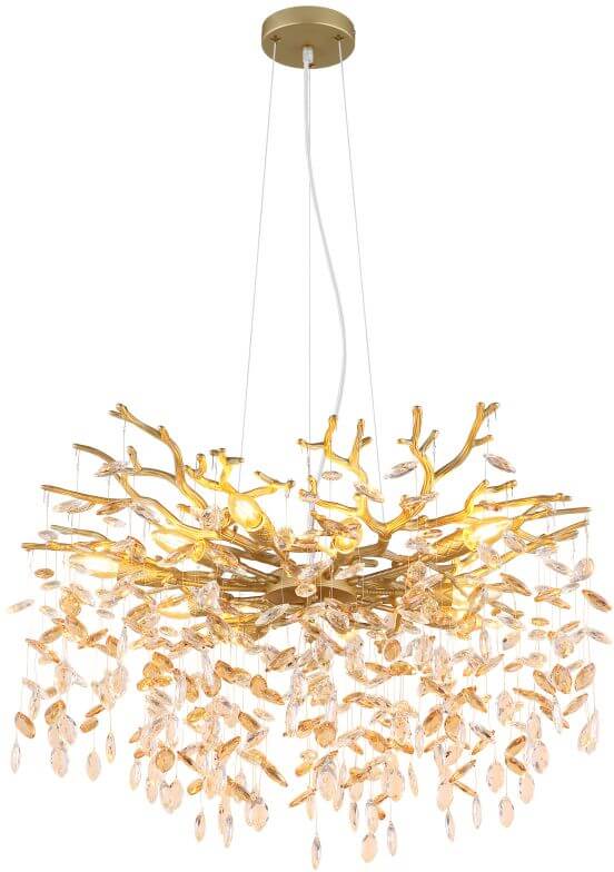 Globo Lighting Queena lampe suspendue x40 W doré 64138H2G