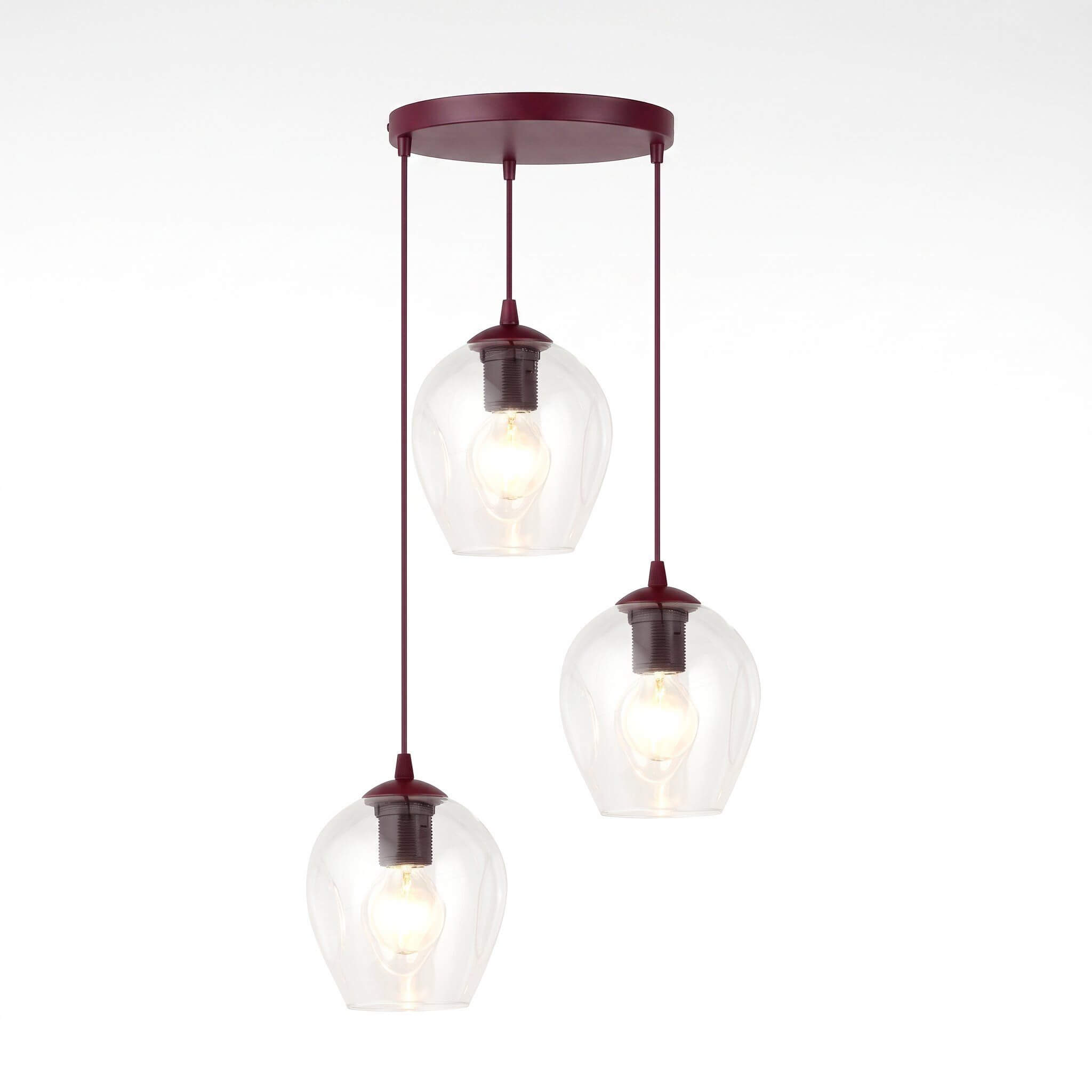 Emibig Istar lampe suspendue 3x15 W bordeaux 1784/3PREM