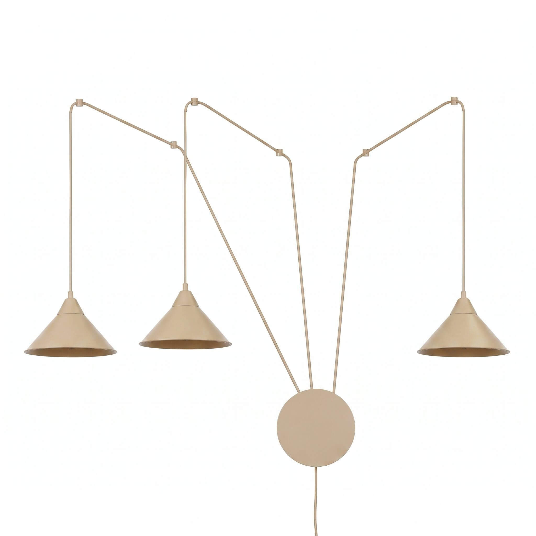 Emibig Abramo lampe suspendue 3x15 W beige 1786/3