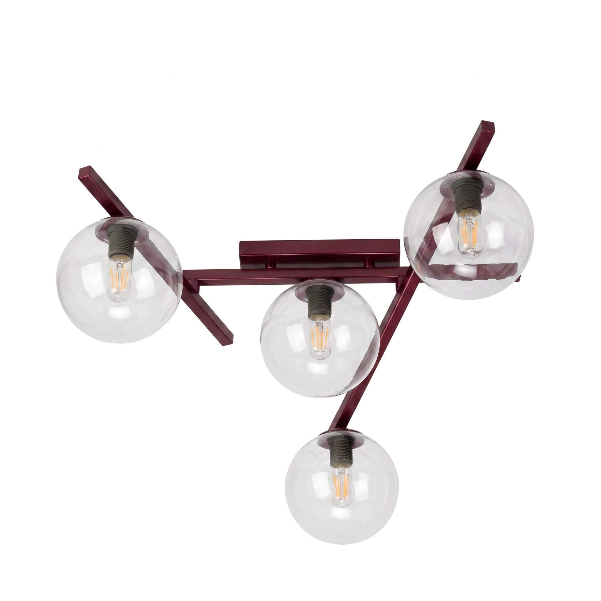 Emibig Smart plafonnier 4x10 W bordeaux 1796/4