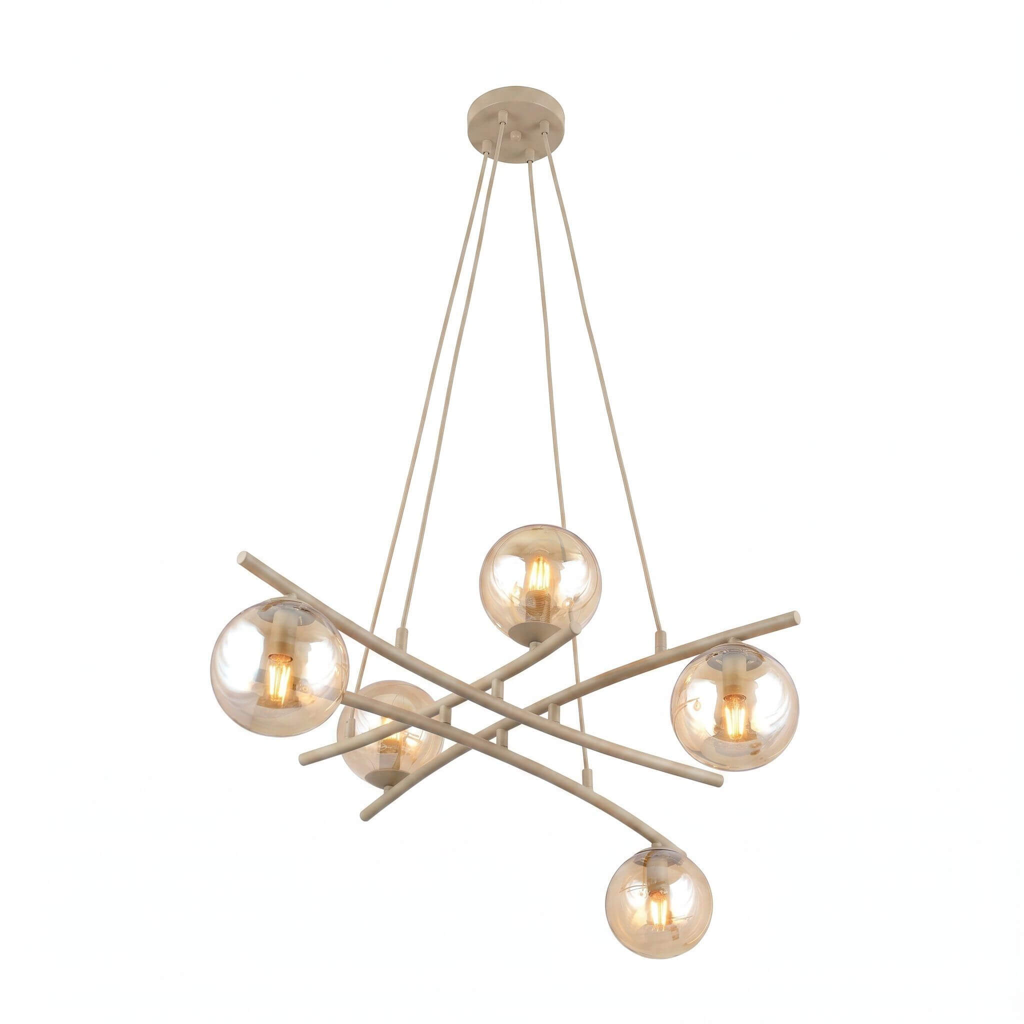 Emibig Essa lampe suspendue 5x10 W beige 1798/5