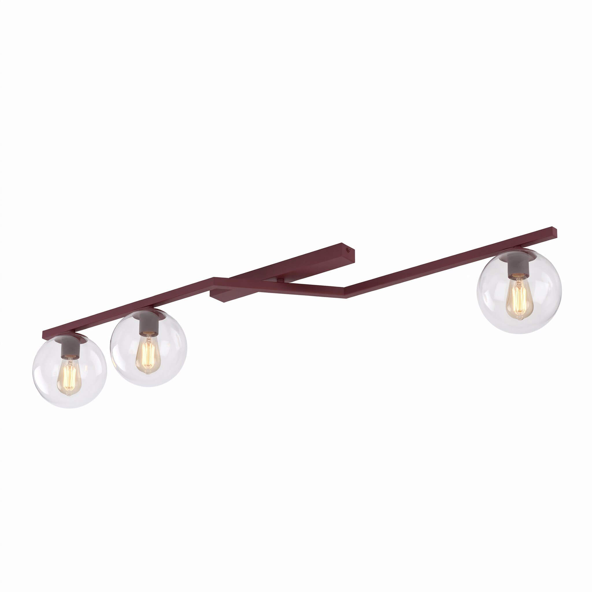 Emibig Naton plafonnier 3x8 W bordeaux 1804/3