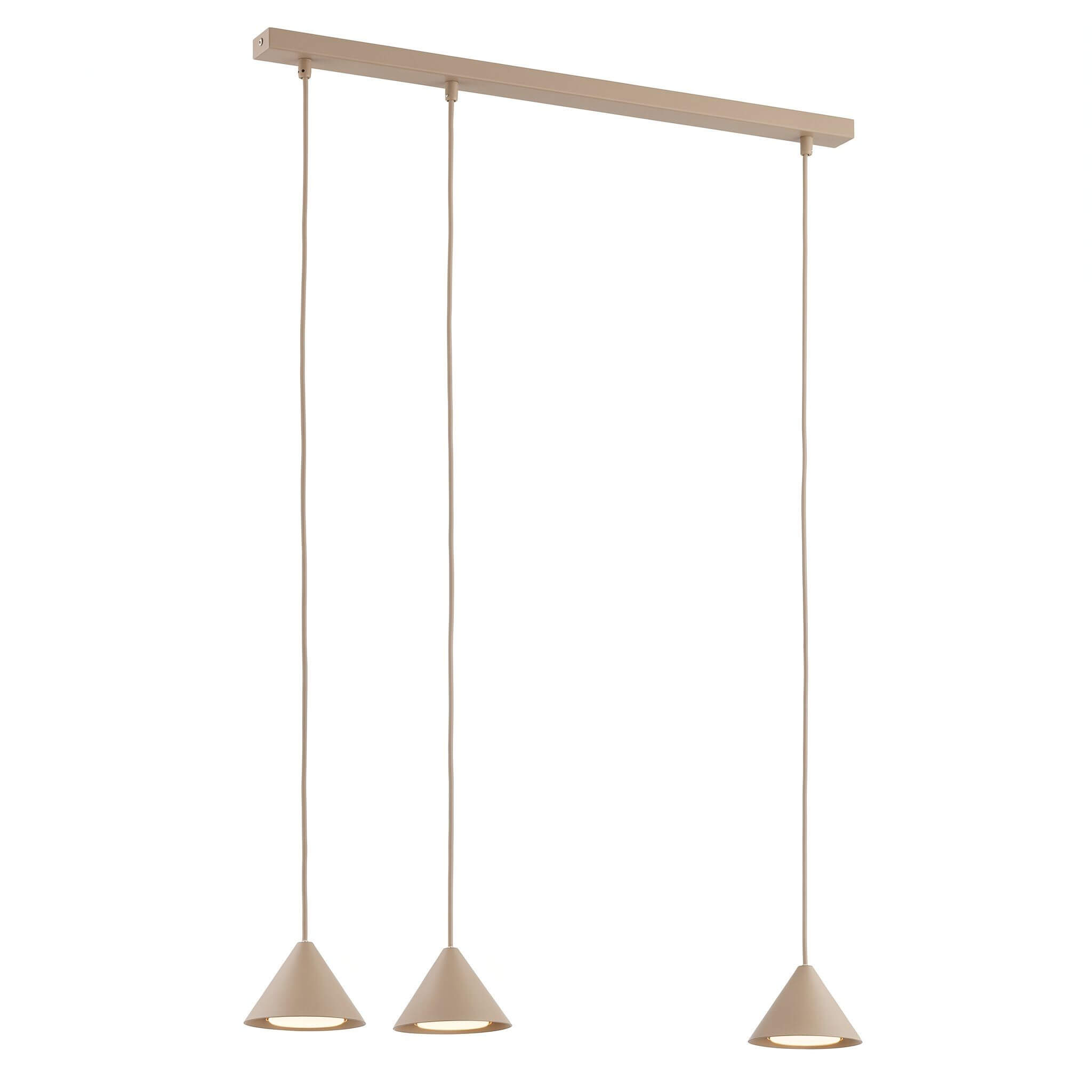 Emibig Elit lampe suspendue 3x10 W beige 1812/3