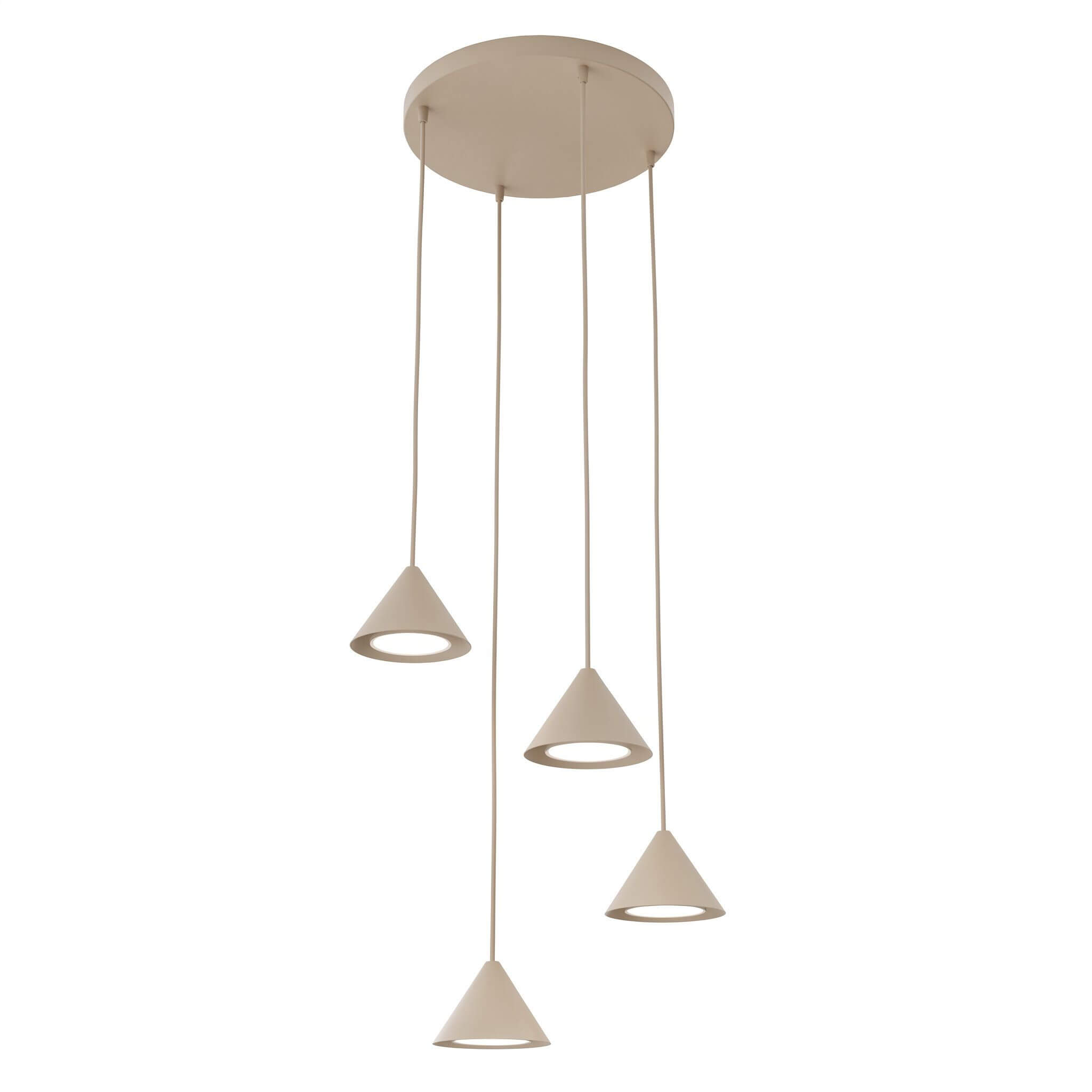 Emibig Elit lampe suspendue 4x10 W beige 1812/4PREM