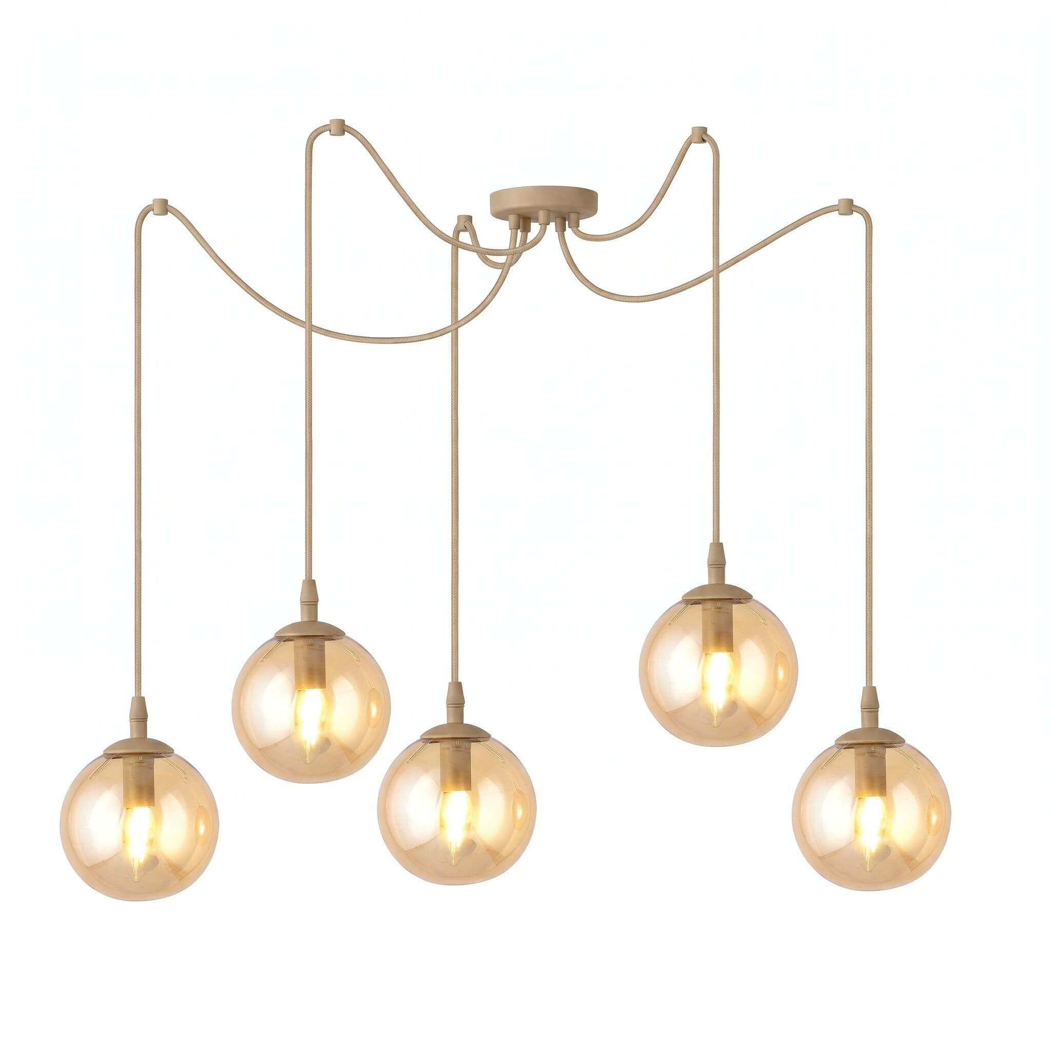 Emibig Gigi lampe suspendue 5x10 W beige 1824/5