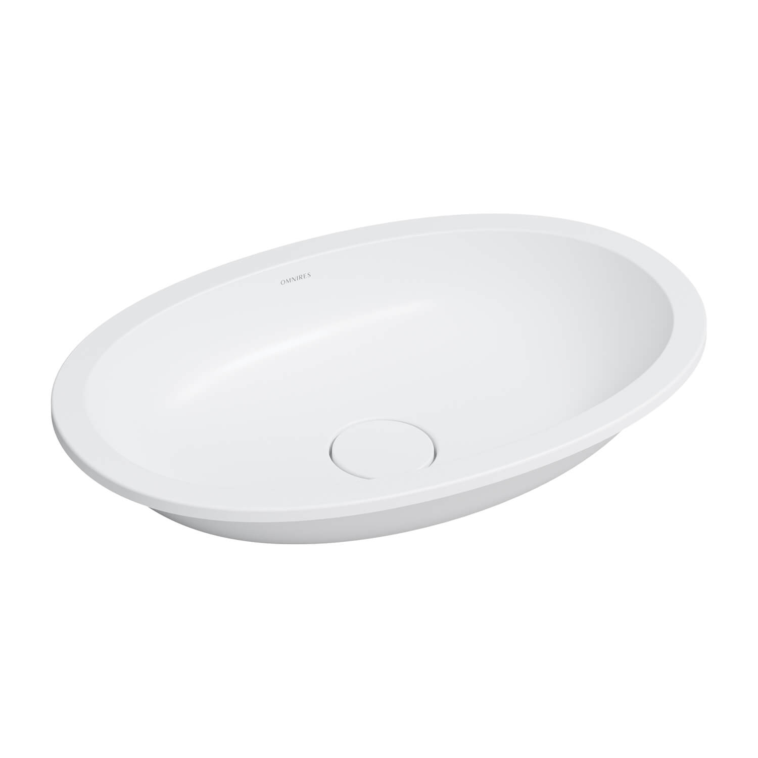 Omnires Shell M+ lavabo 54x34 cm ovale sous plan blanc mat SHELL540UPBM