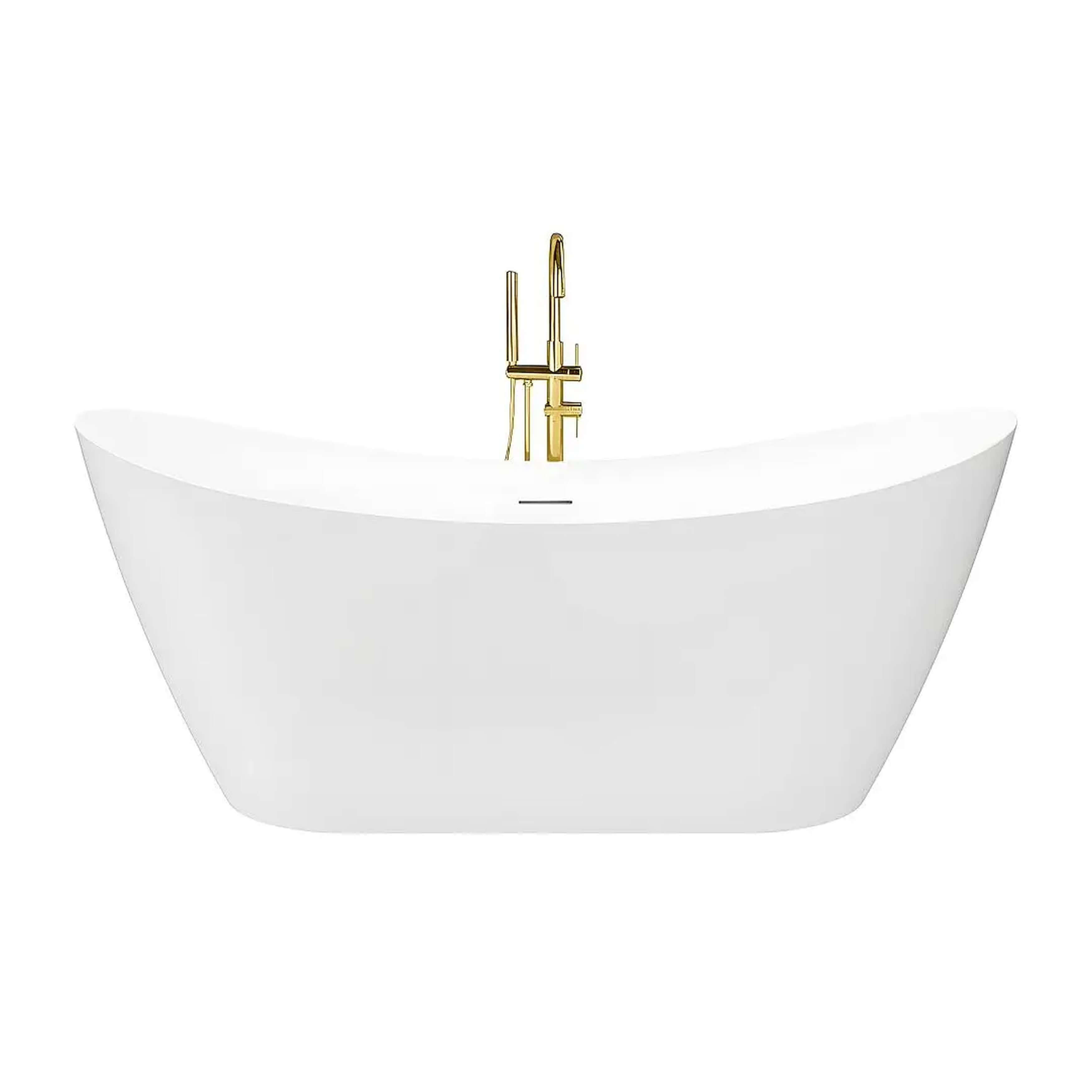 Rea Ferrano baignoire autoportante 160x74 cm ovale blanc REA-W0081