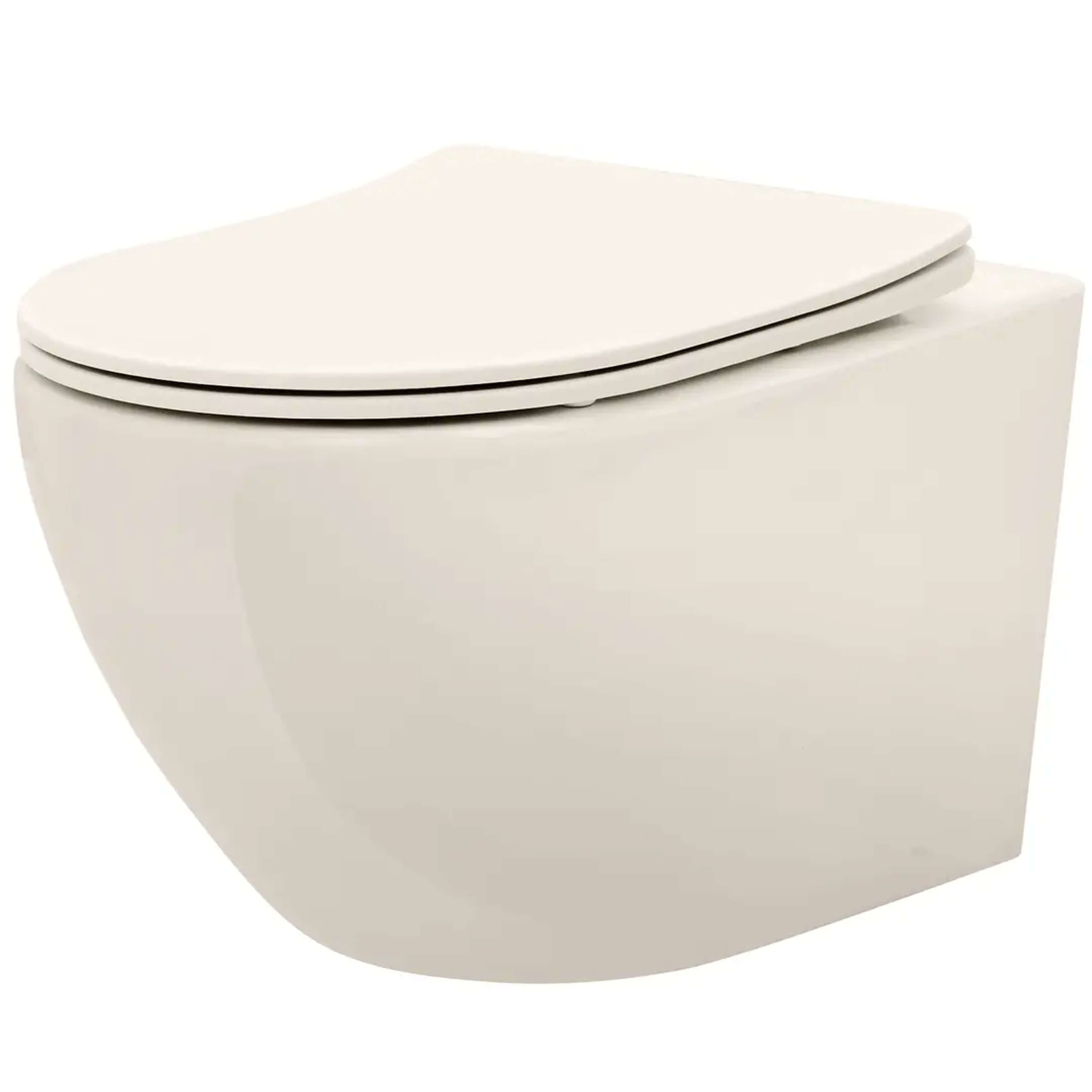 Rea Carlo Mini cuvette wc avec abattant à descente lente suspendue oui noir brillant REA-C5500