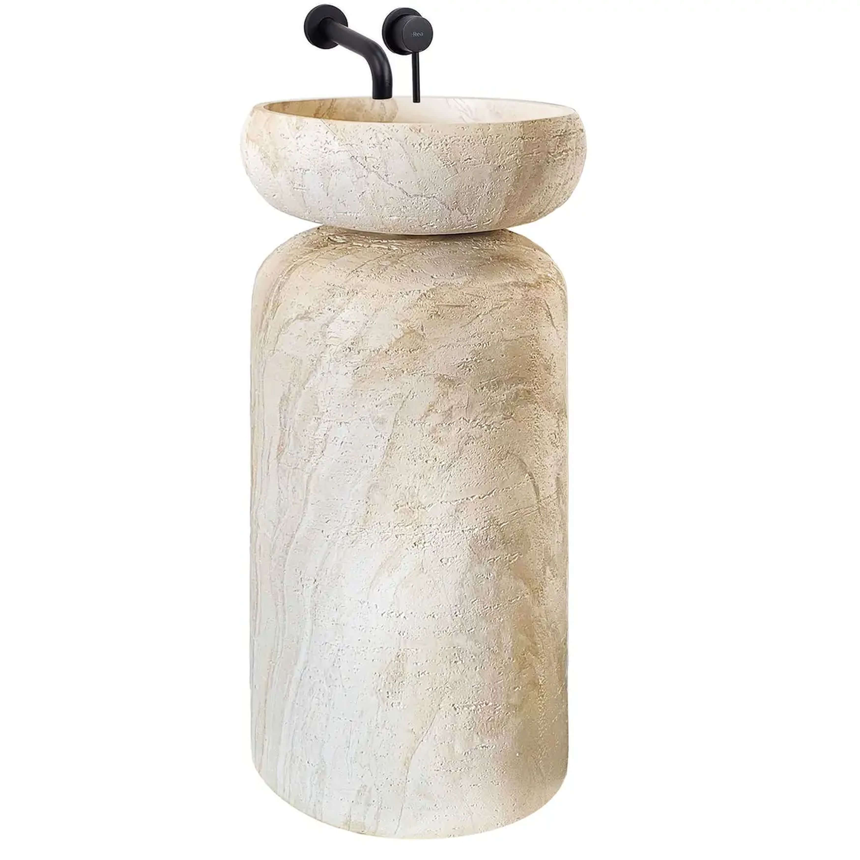 Rea Cheri lavabo 41x89.5 cm ronde autoportante marron/beige mat REA-U0608