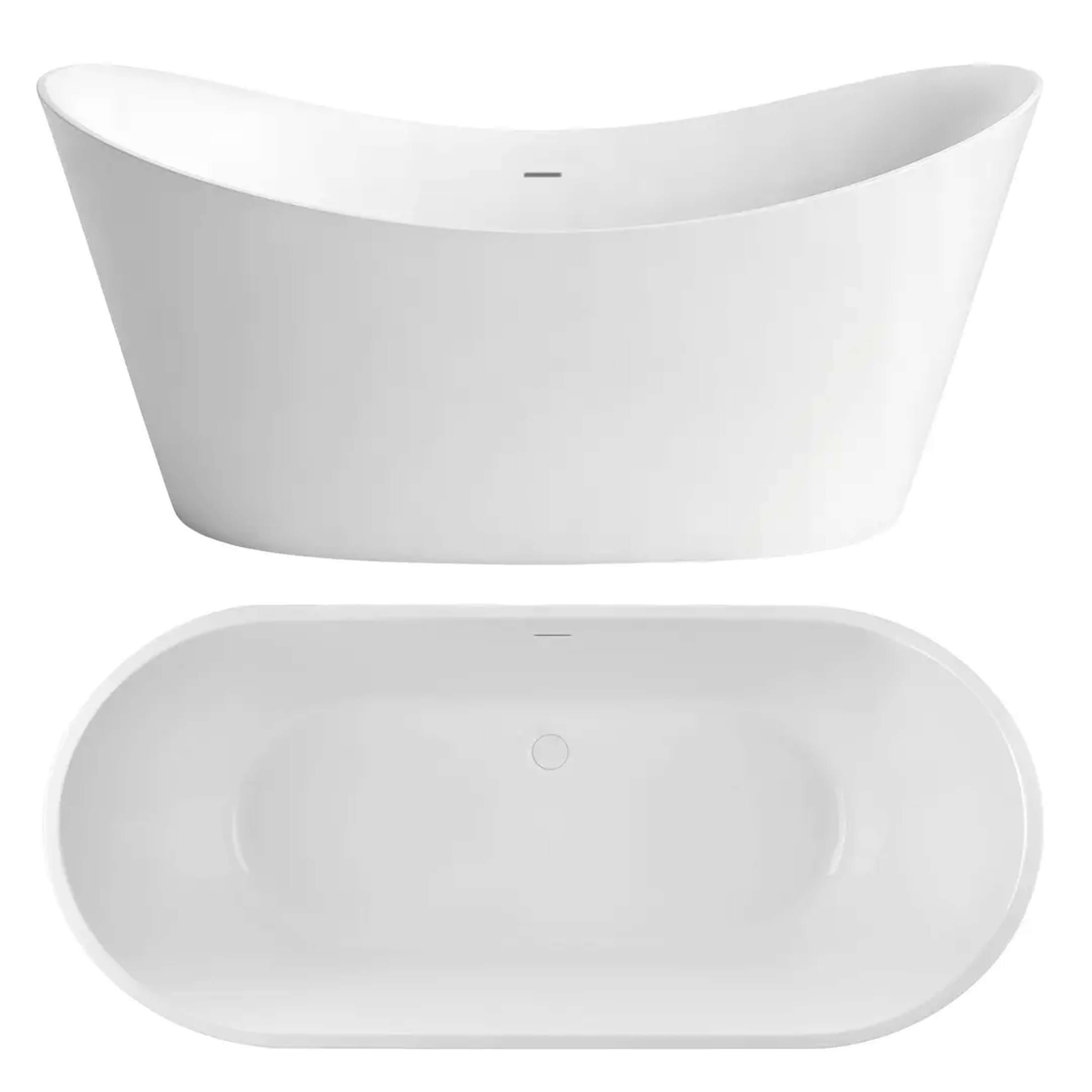 Rea Ferrano baignoire autoportante 150x74 cm ovale blanc REA-W0099