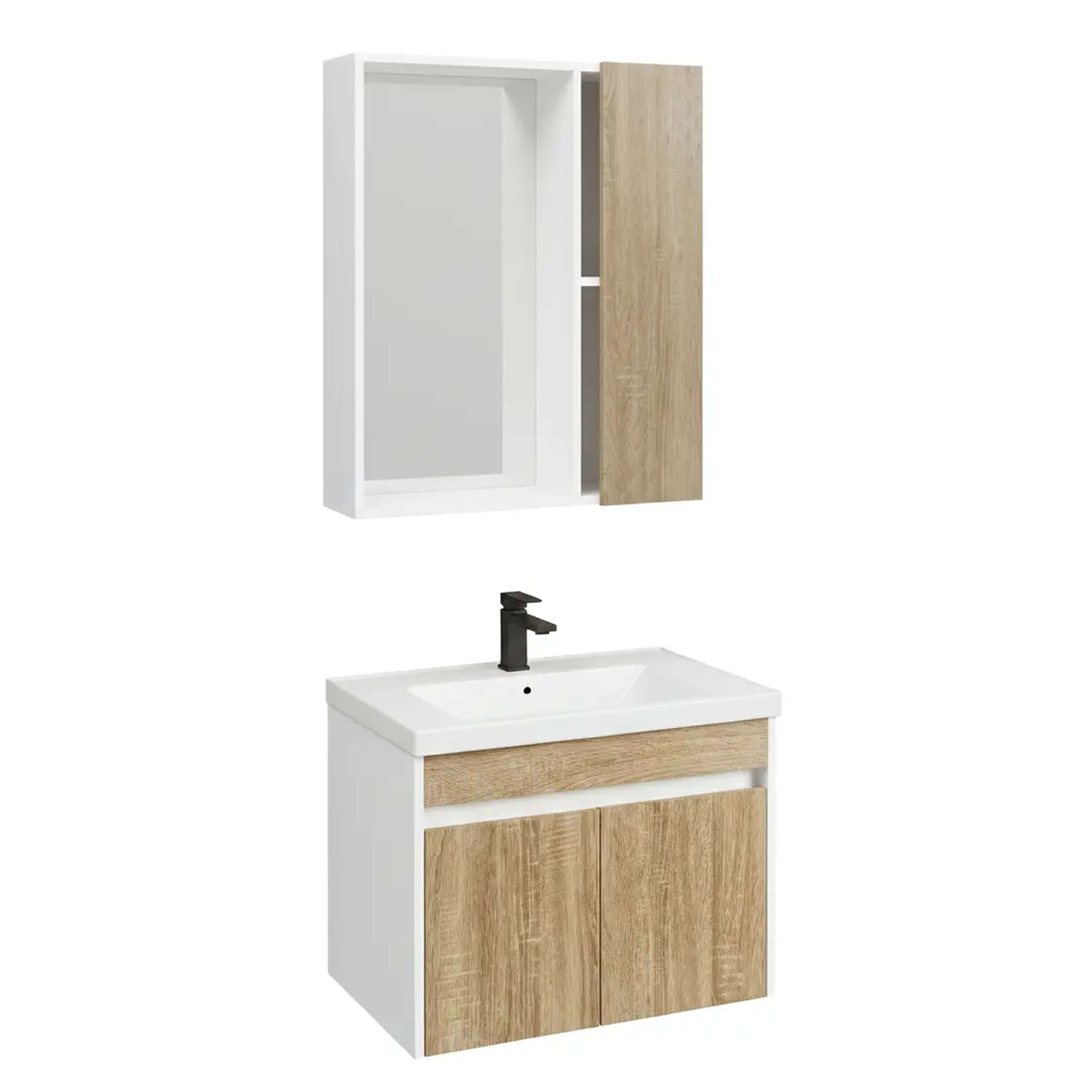Rea Faro ensemble de meubles de salle de bain 58x46.5x42 cm sous-lavabo suspendu blanc REA-M0037