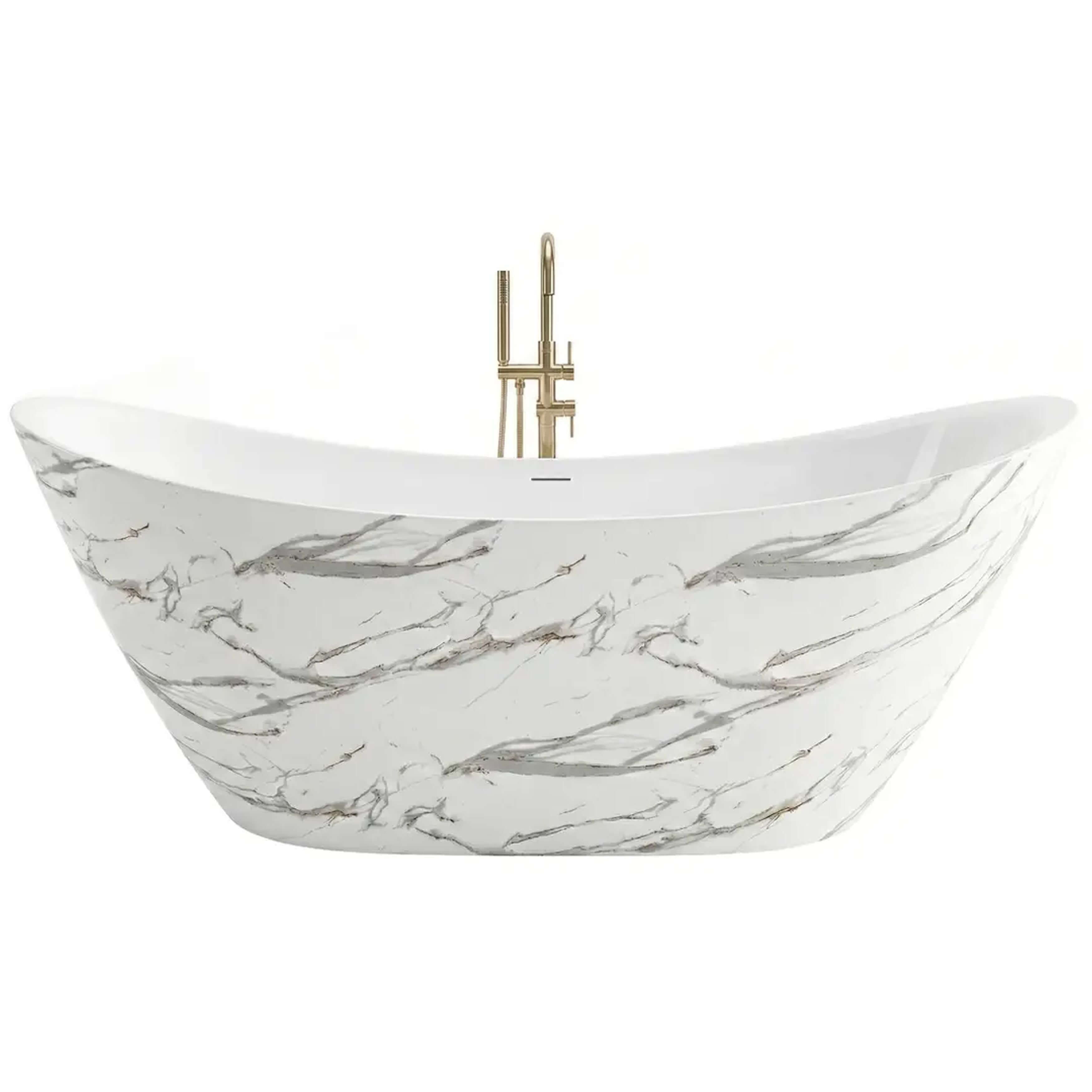 Rea Ferrano baignoire autoportante 170x74 cm ovale blanc REA-W0505
