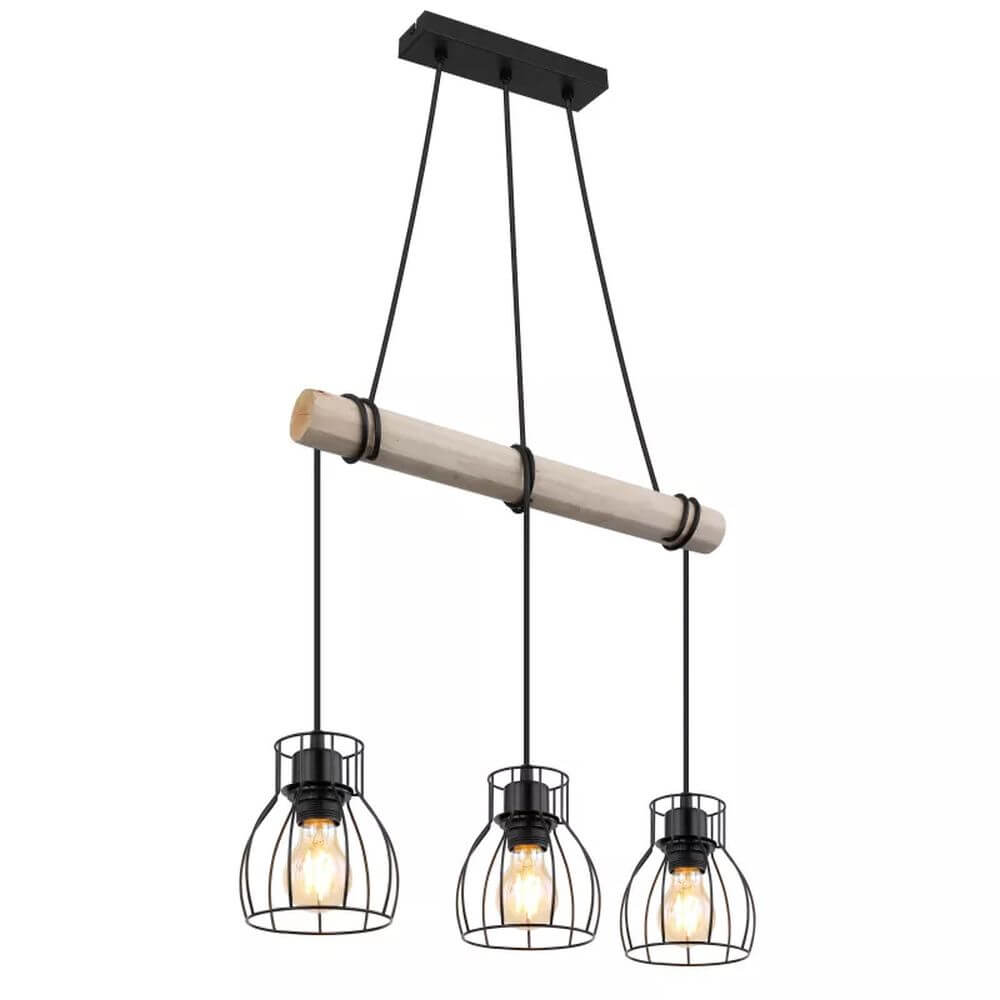 Globo Lighting Mina lampe suspendue 3x40 W noir 15326-3H